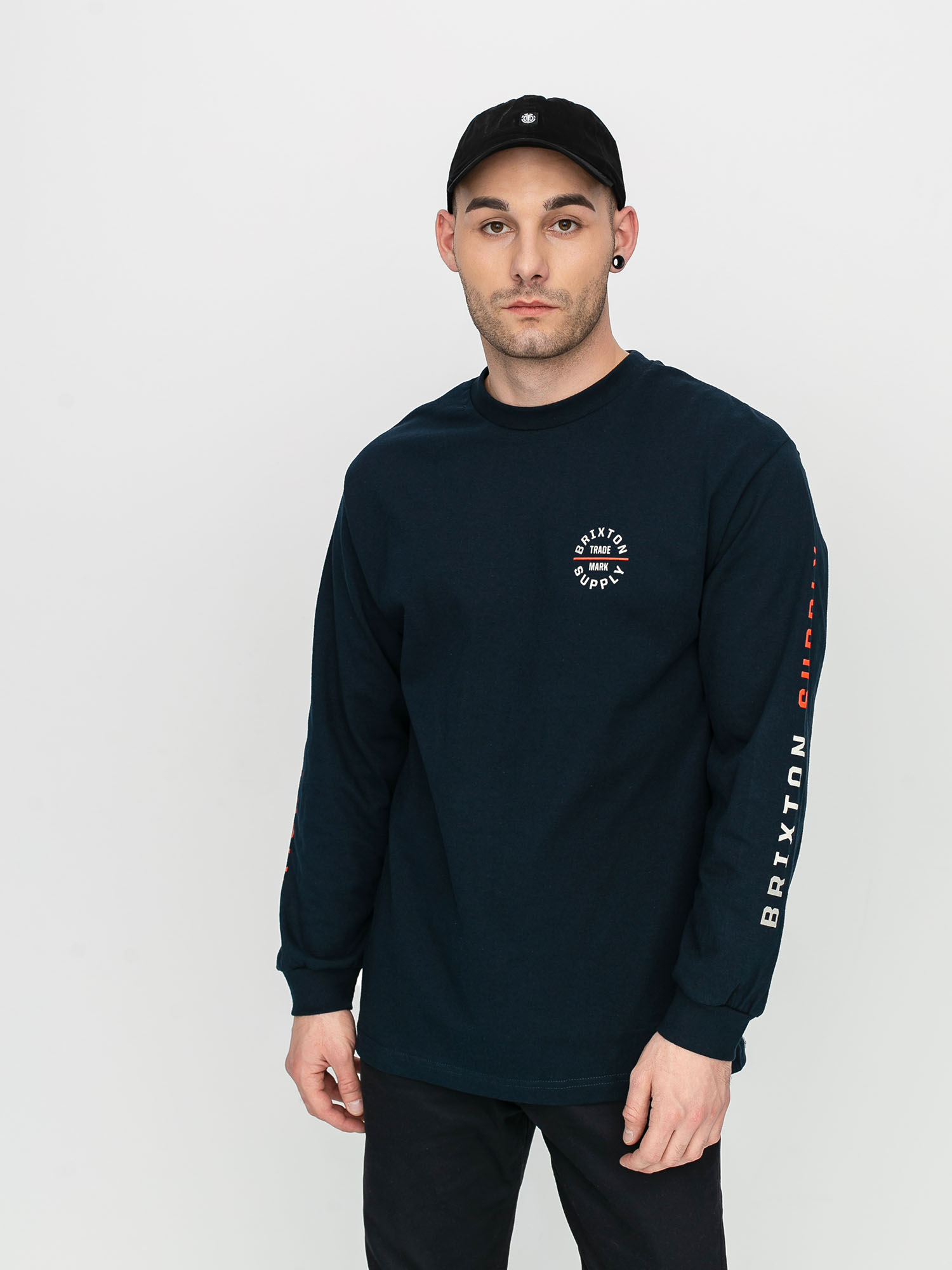 Longsleeve Brixton Oath VI Stt (washed navy/vanilla)