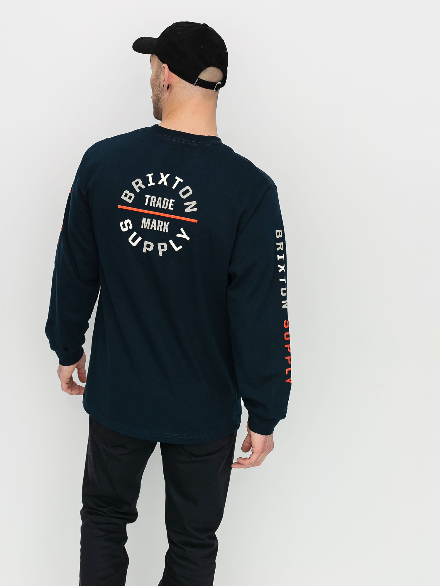 Longsleeve Brixton Oath VI Stt (washed navy/vanilla)