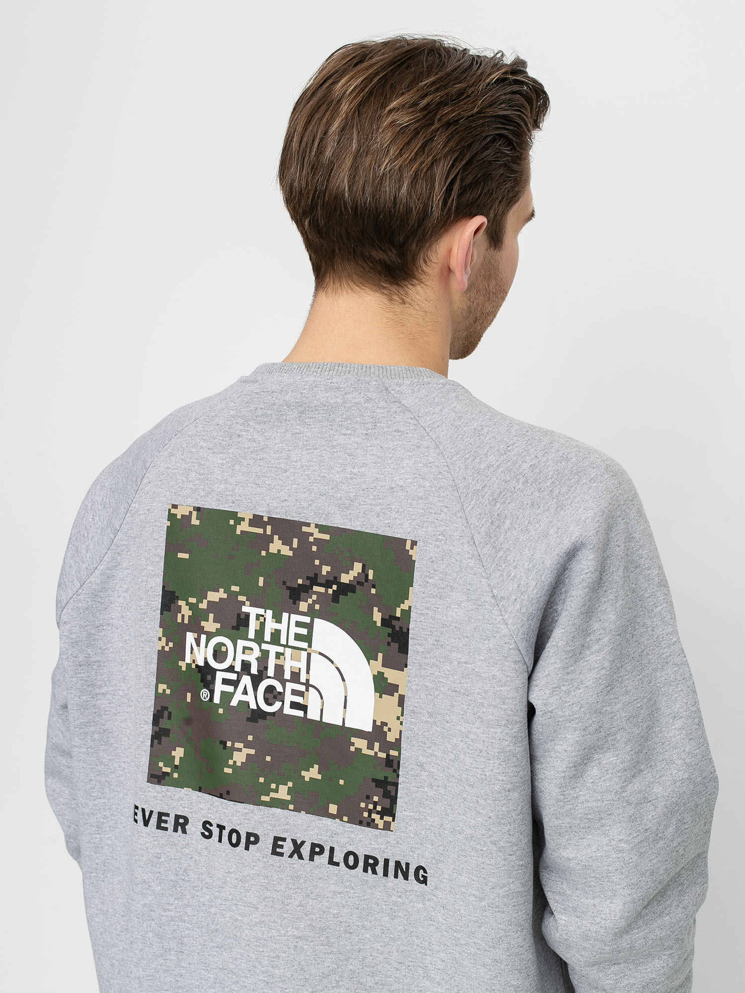 Bluza The North Face Raglan Redbox (light grey/digital camo)