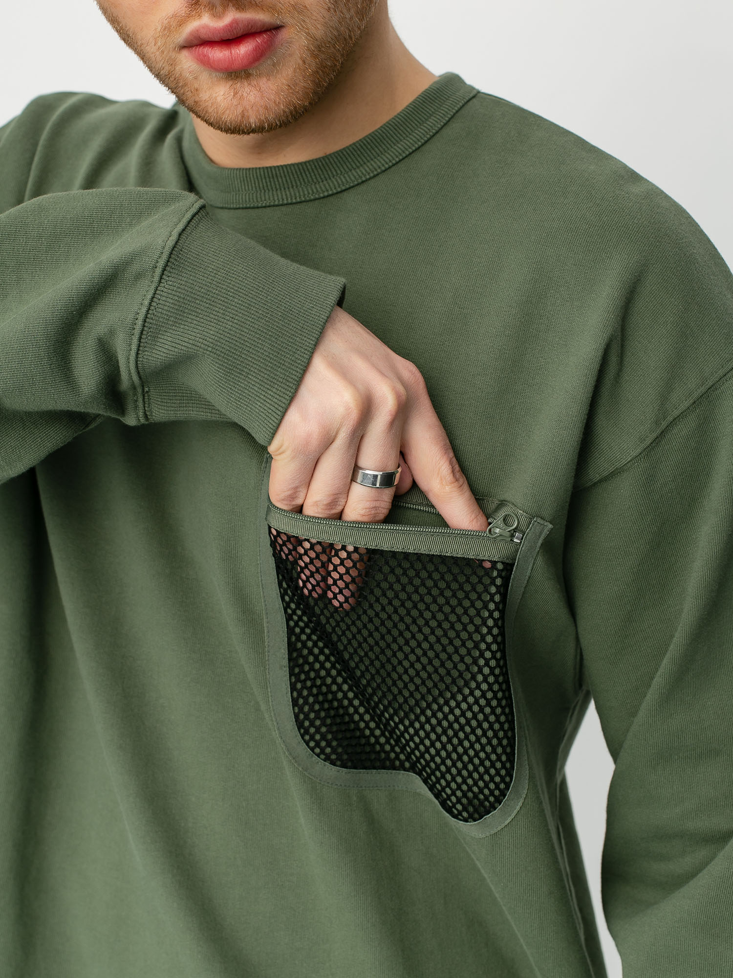 Bluza Carhartt WIP Military Mesh Pocket (dollar green)