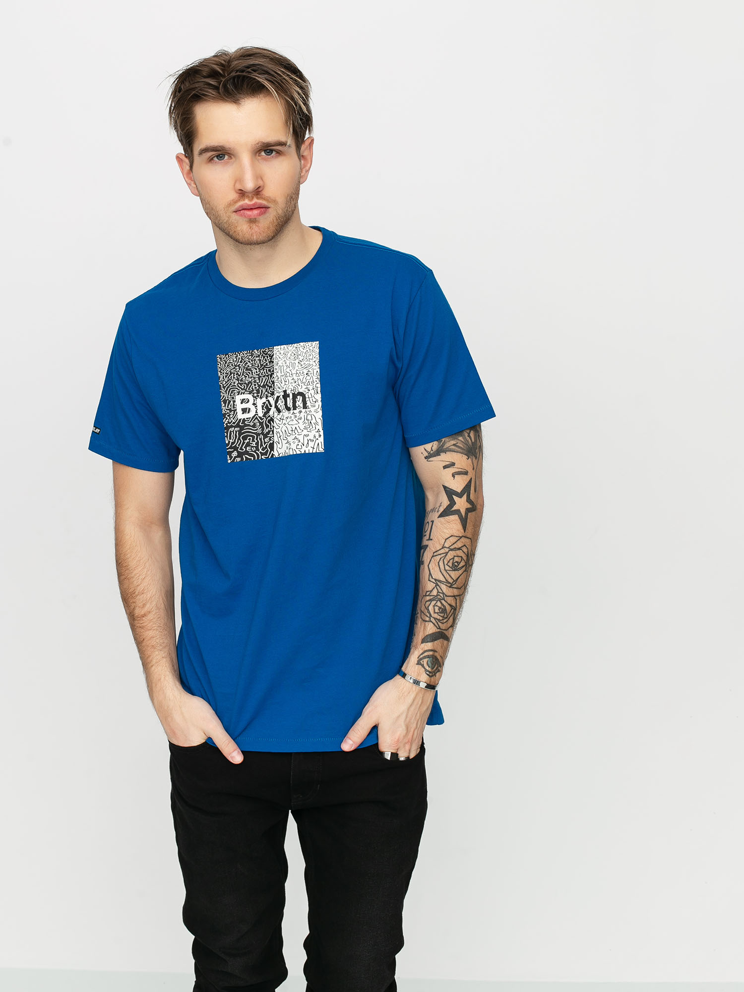 T-shirt Brixton Crowd Art (royal)