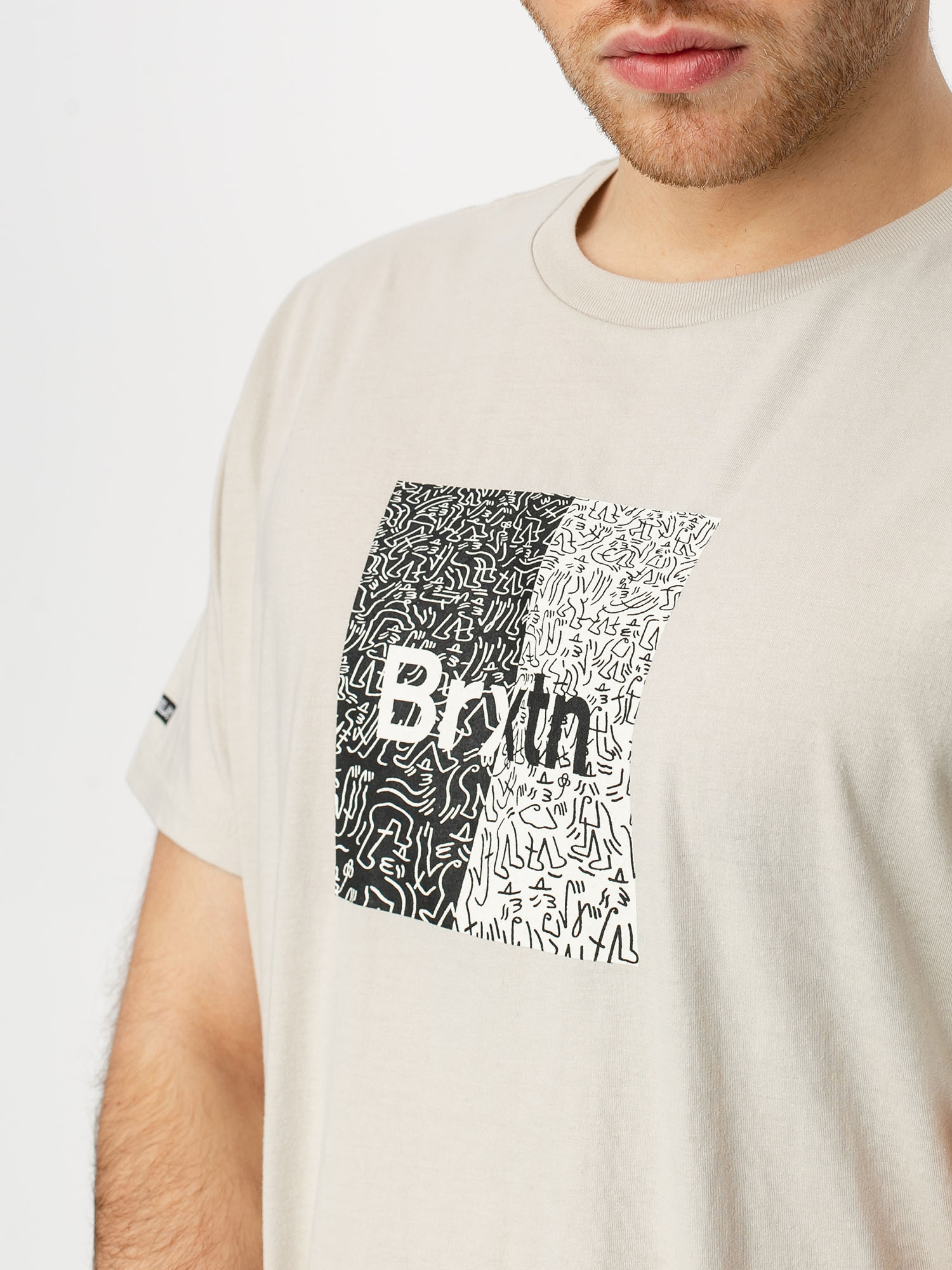 T-shirt Brixton Crowd Art (stone)