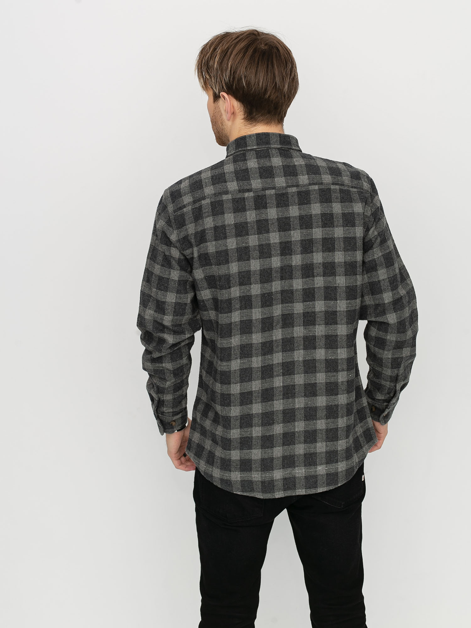 Koszula Brixton Bowery Flannel (black/heather grey)