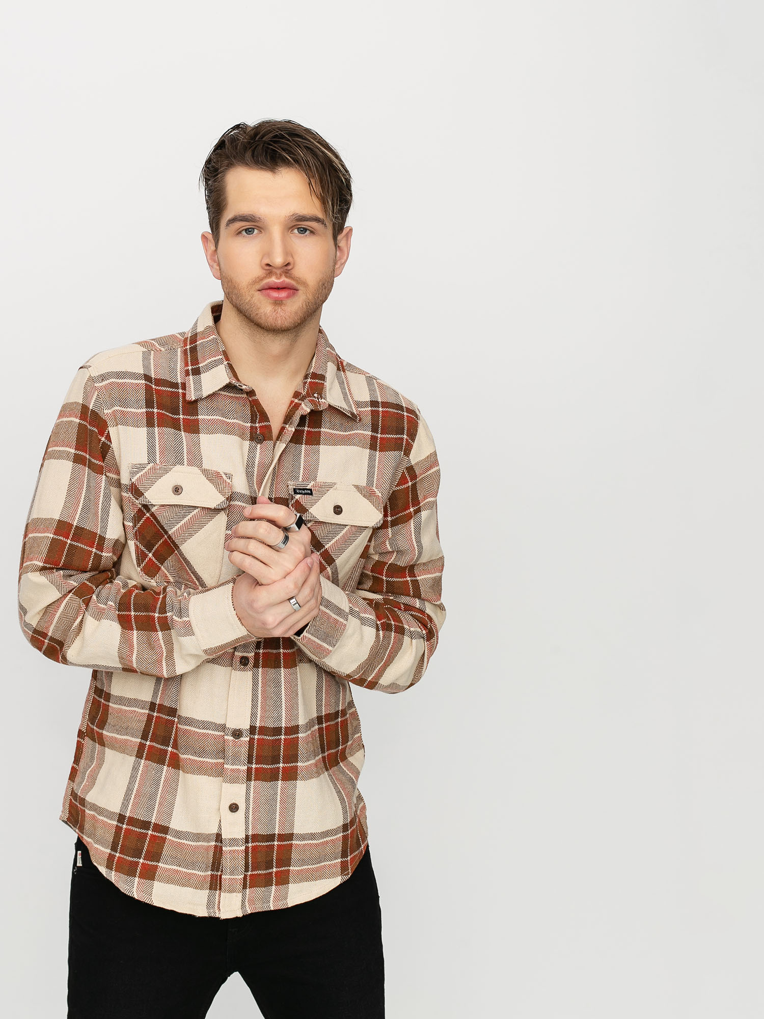 Koszula Brixton Bowery Flannel (dove)