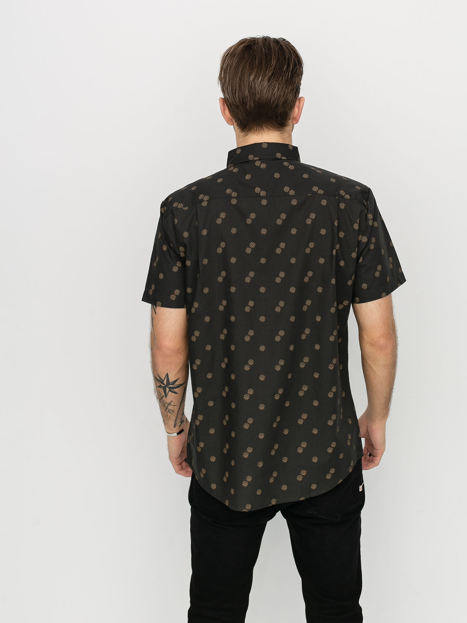Koszula Brixton Charter Print Wvn (washed black/copper)