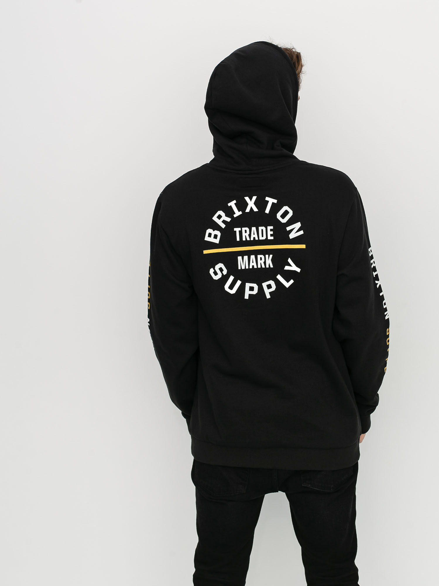 Bluza z kapturem Brixton Oath VI HD (black/yellow/white)