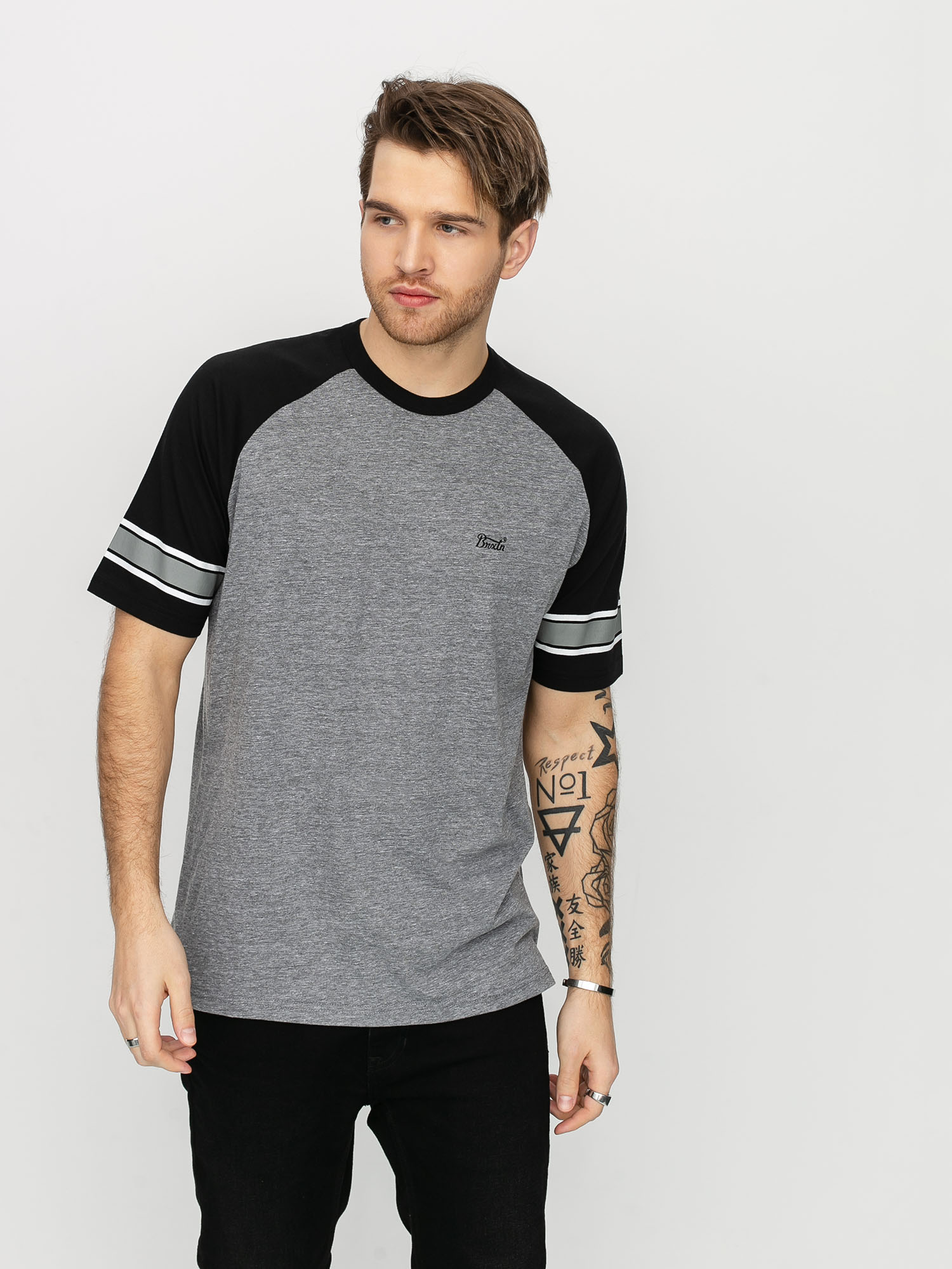 T-shirt Brixton Stith II (heather grey/black)