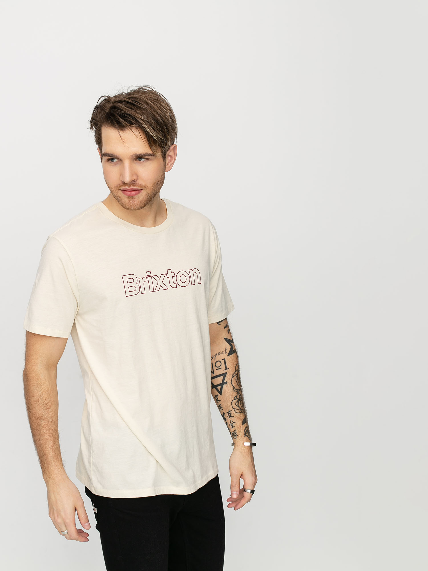 T-shirt Brixton Barrier Prt (dove)