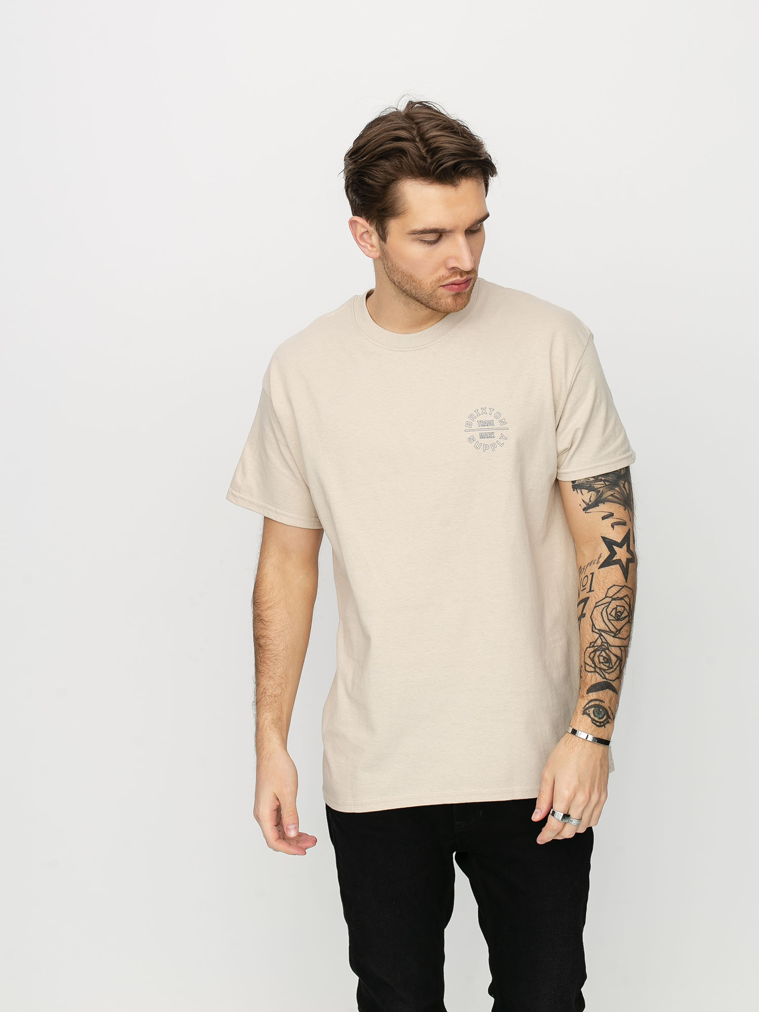 T-shirt Brixton Oath V Stt (vanilla)