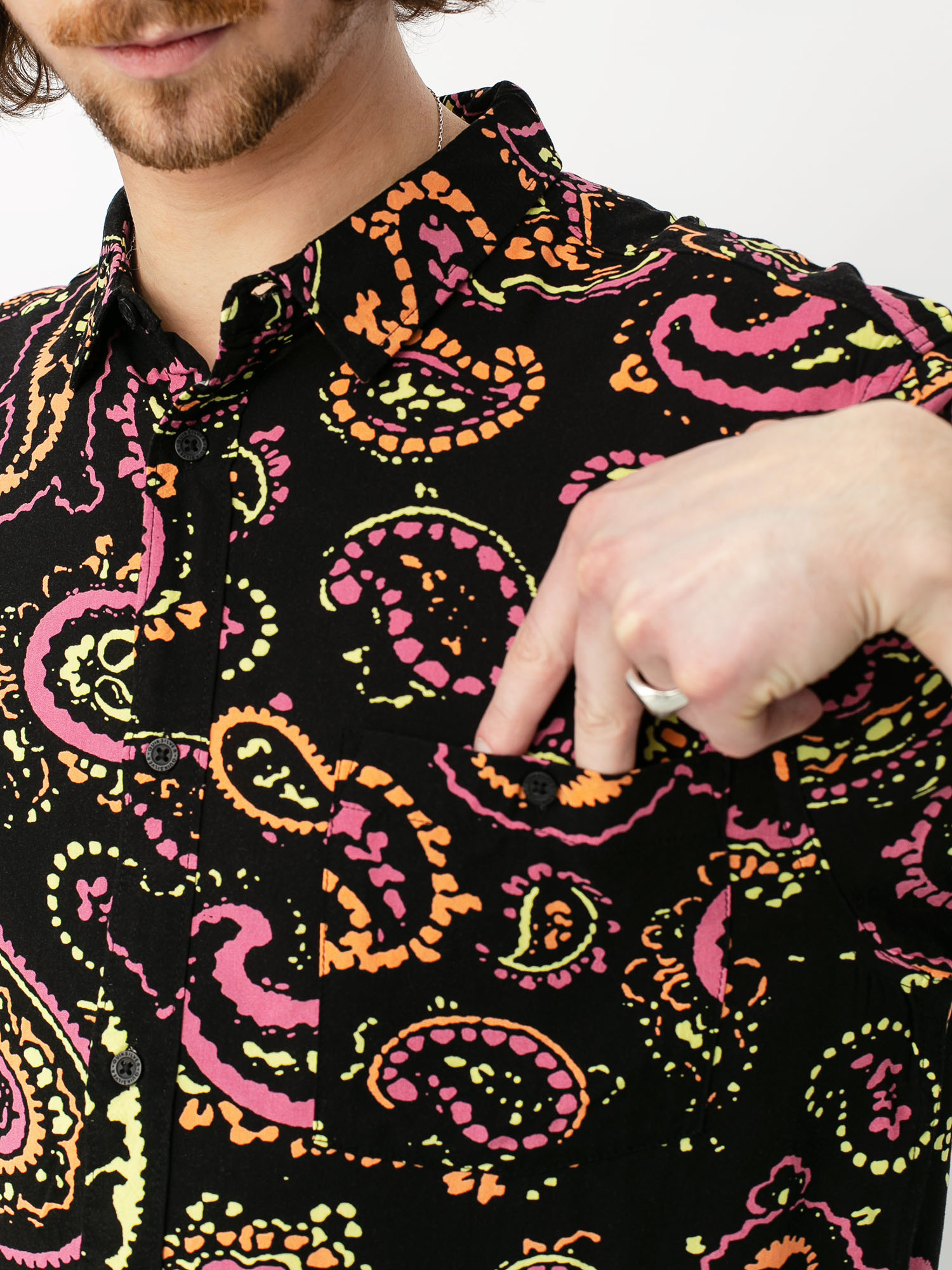 Koszula Quiksilver Fluid Geo (black microdose)