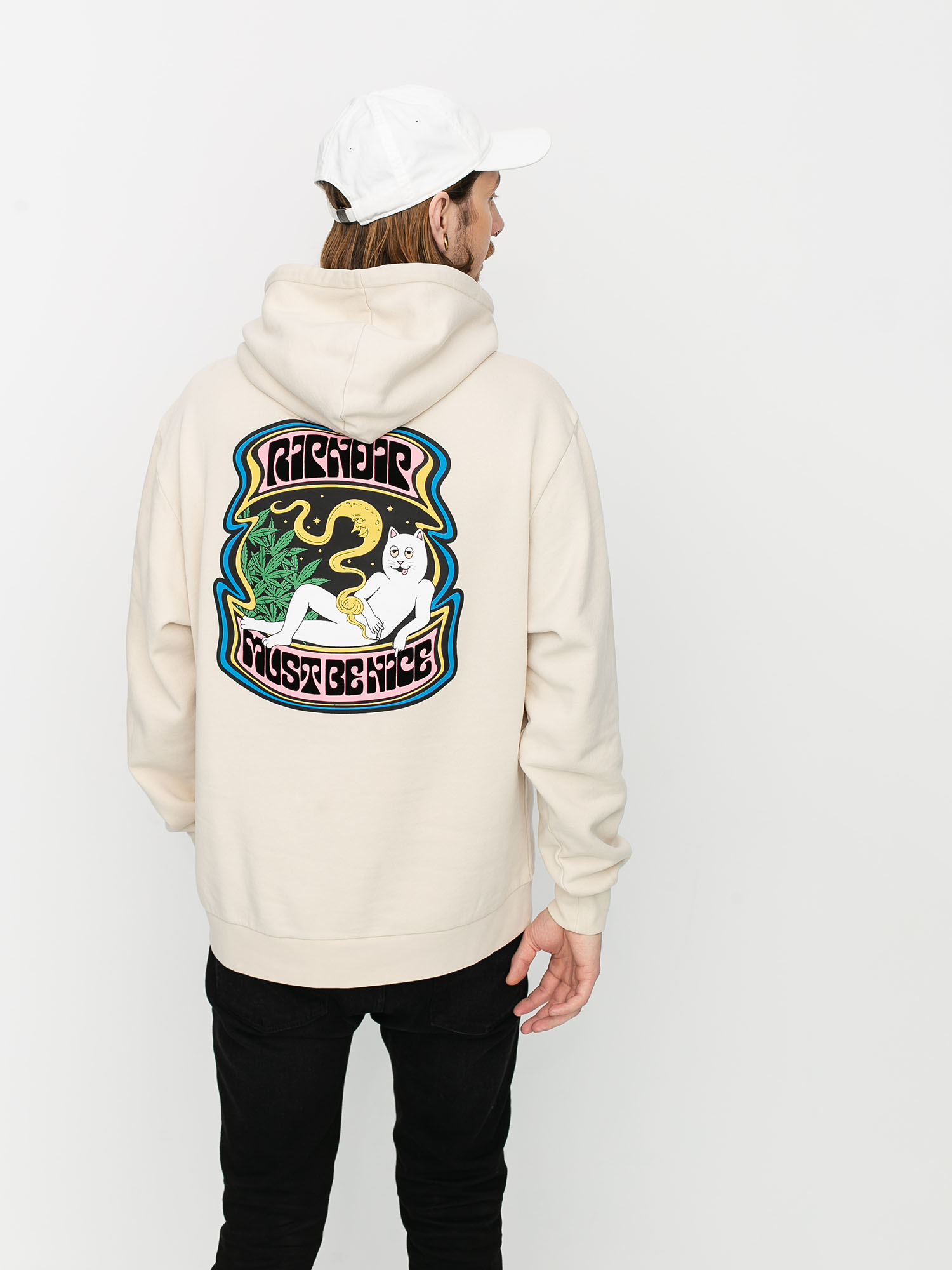 Bluza z kapturem RipNDip Moonlight Bliss HD (bone)