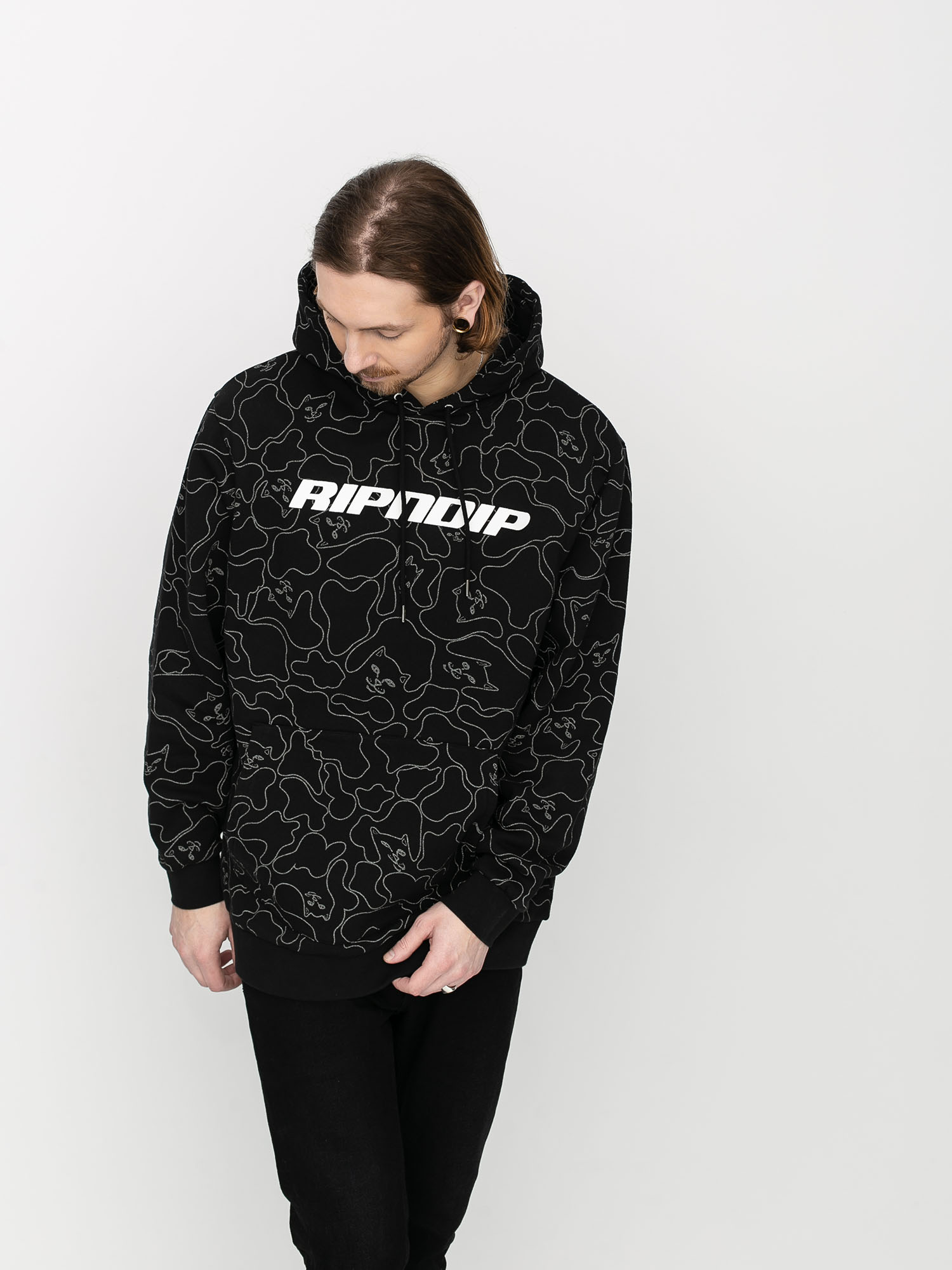 Bluza z kapturem RipNDip Line Camo HD (3m black)