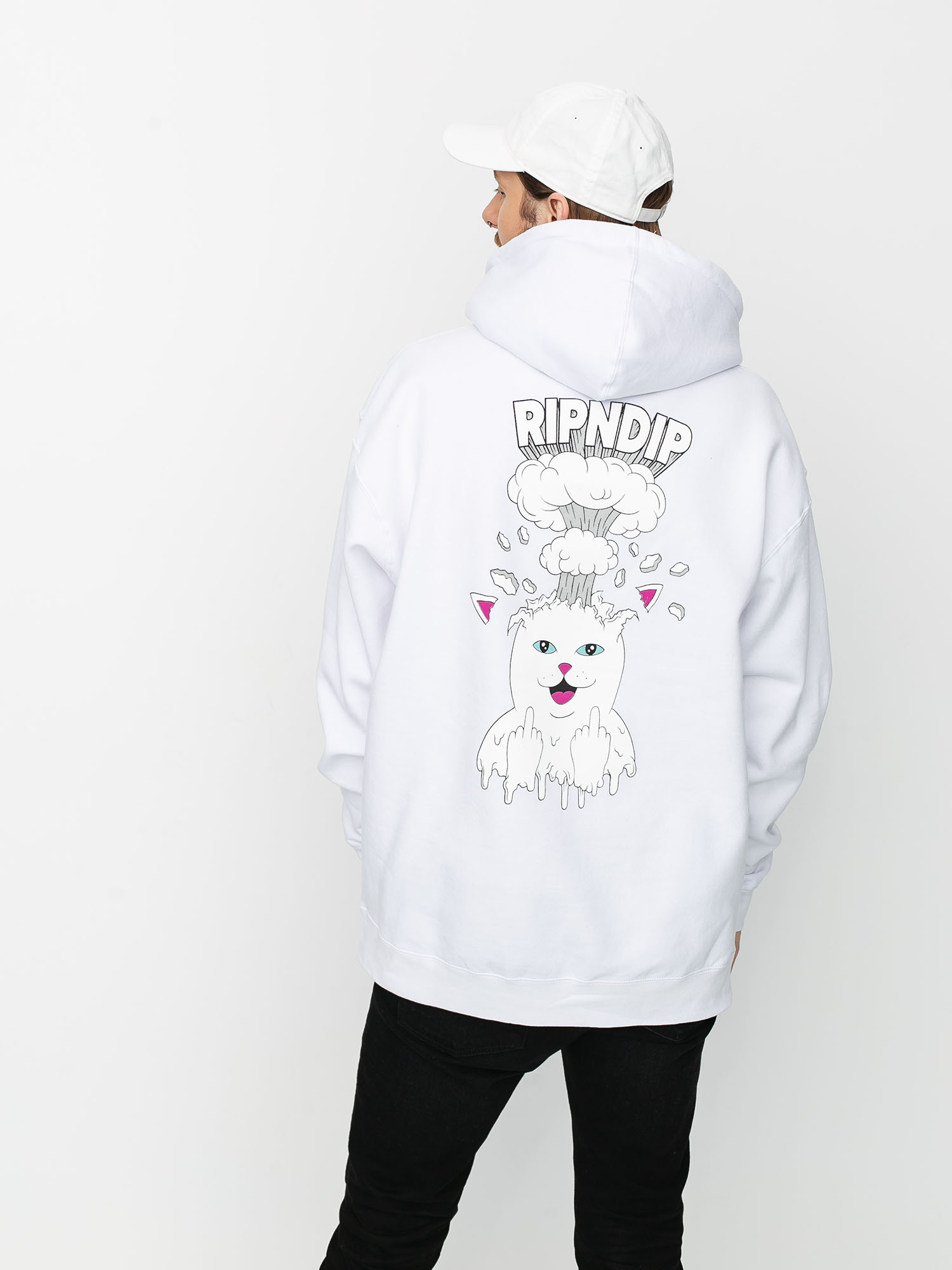 Bluza z kapturem RipNDip Mind Blown HD (white)