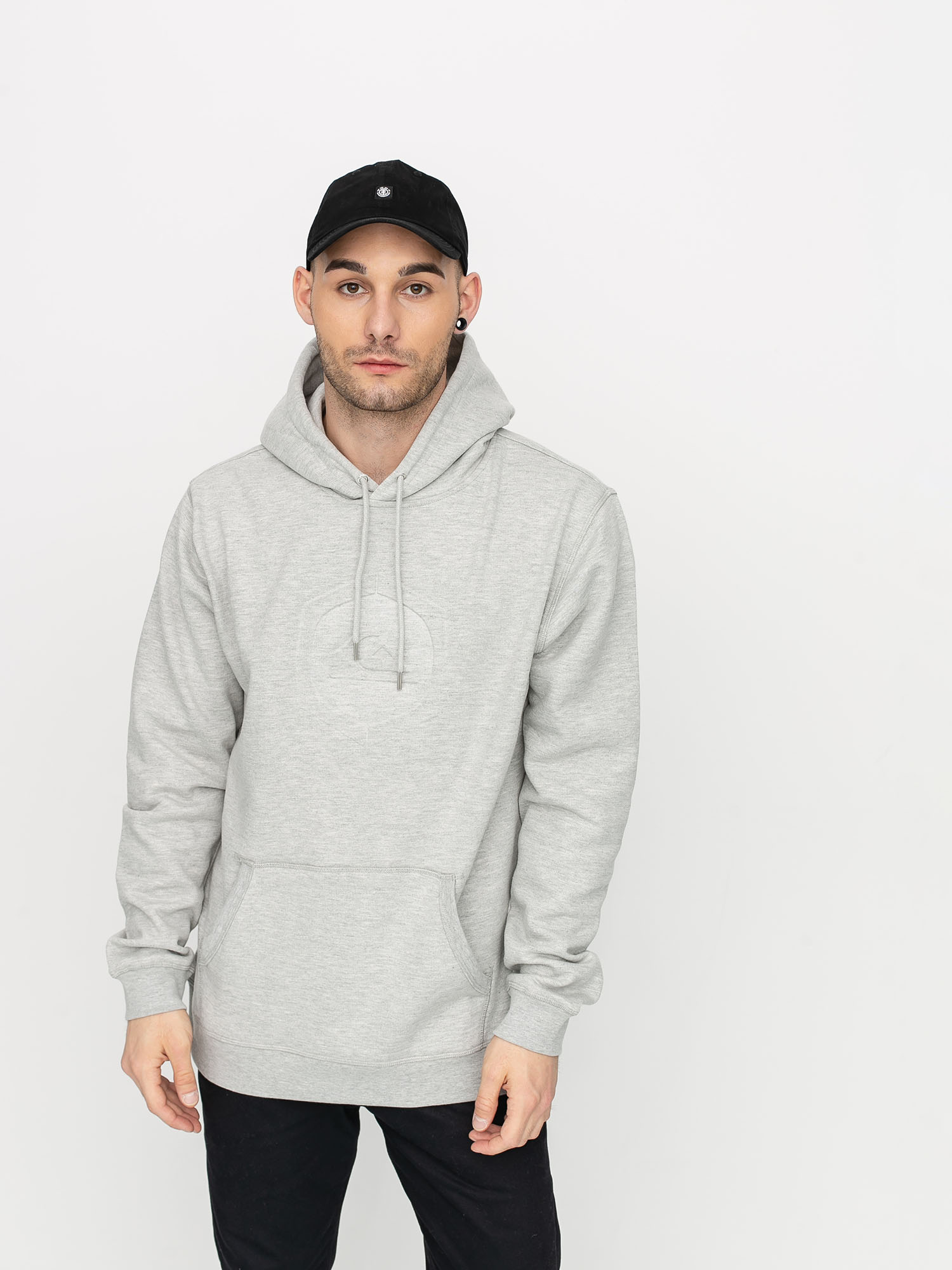 Bluza z kapturem Quiksilver Rio Emboss HD (light grey heather)