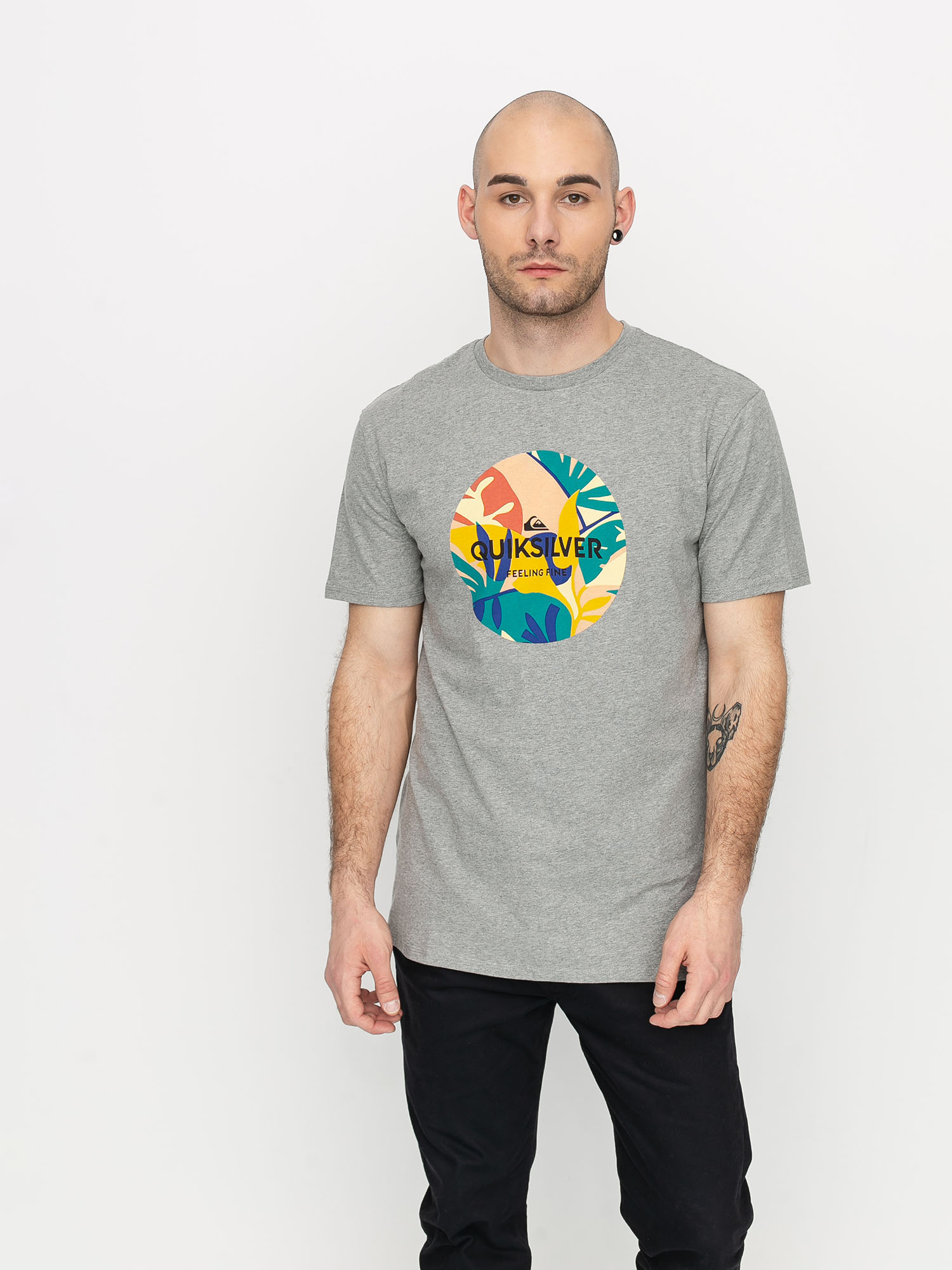 T-shirt Quiksilver Summers End (medium grey heather)