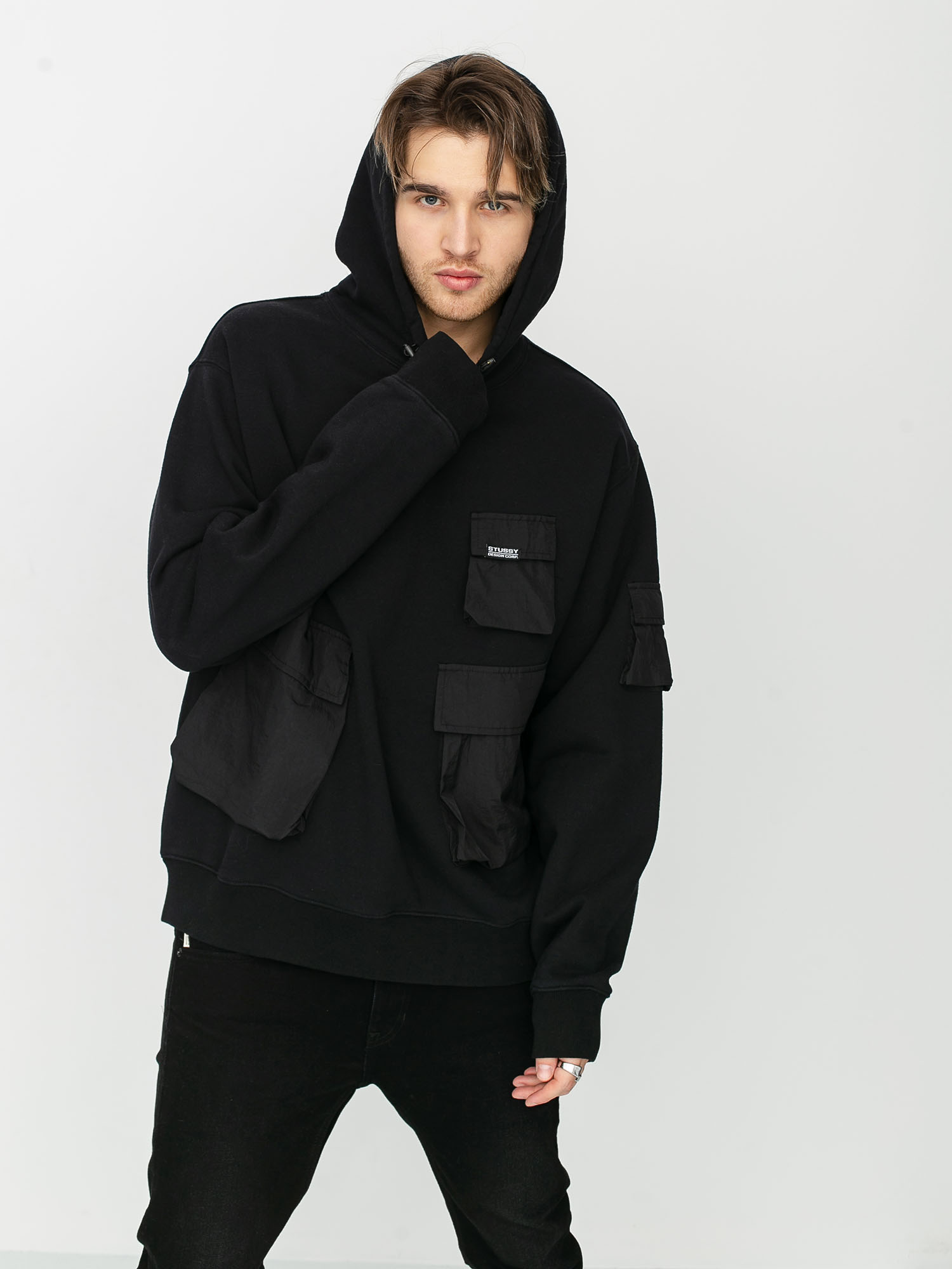 Bluza z kapturem Stussy Cargo Fleece HD (black)