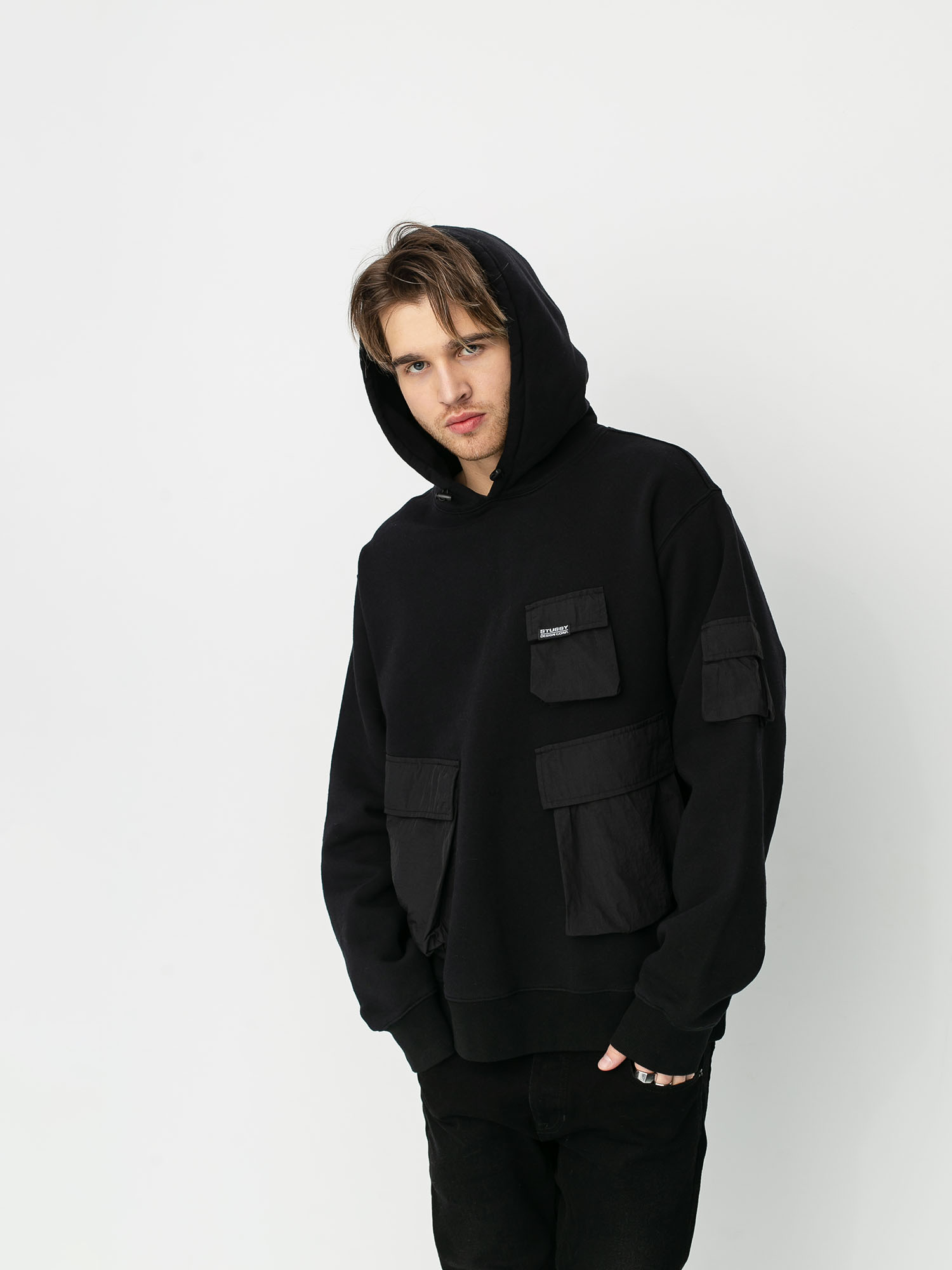 Bluza z kapturem Stussy Cargo Fleece HD (black)