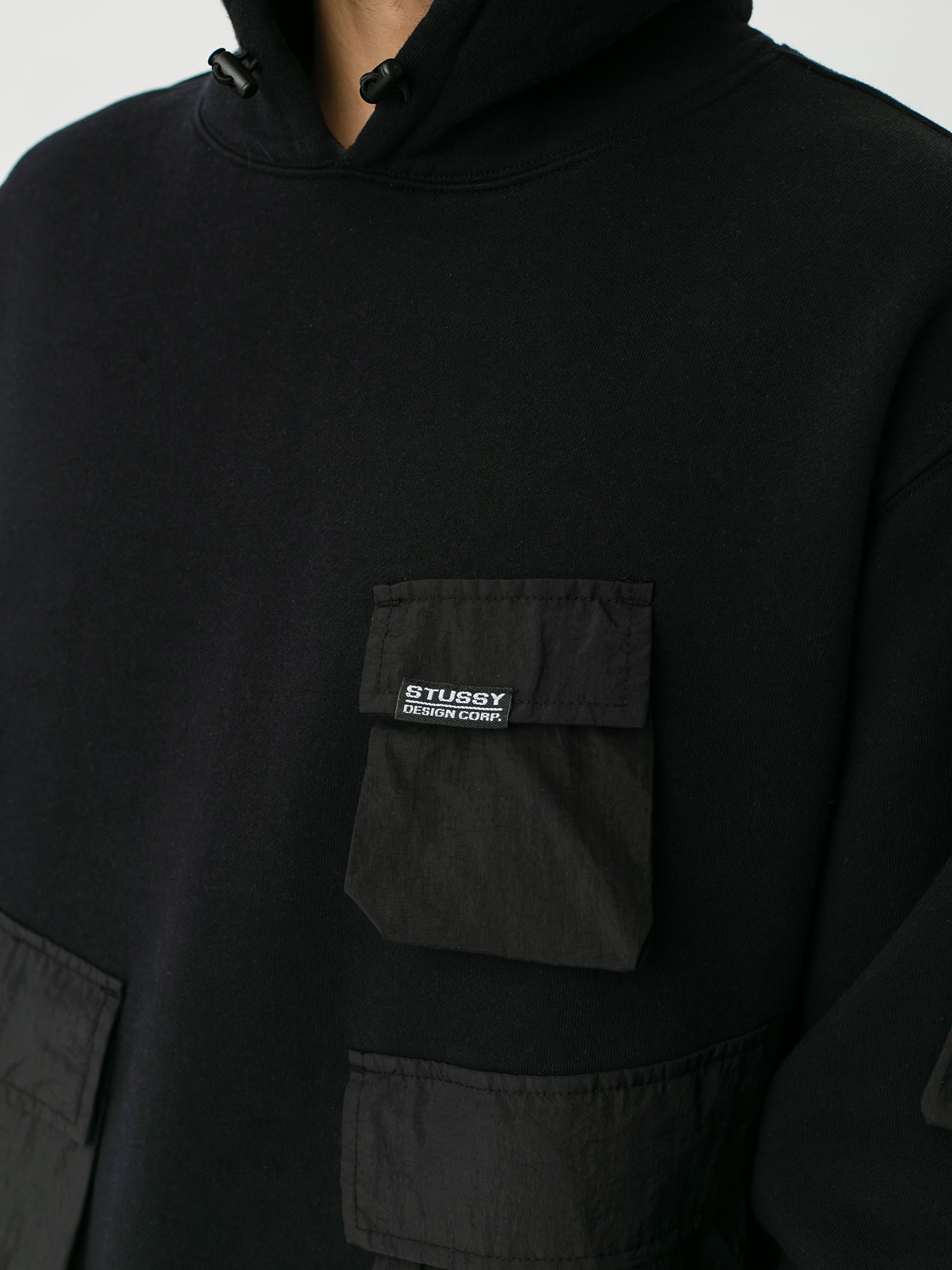 Bluza z kapturem Stussy Cargo Fleece HD (black)