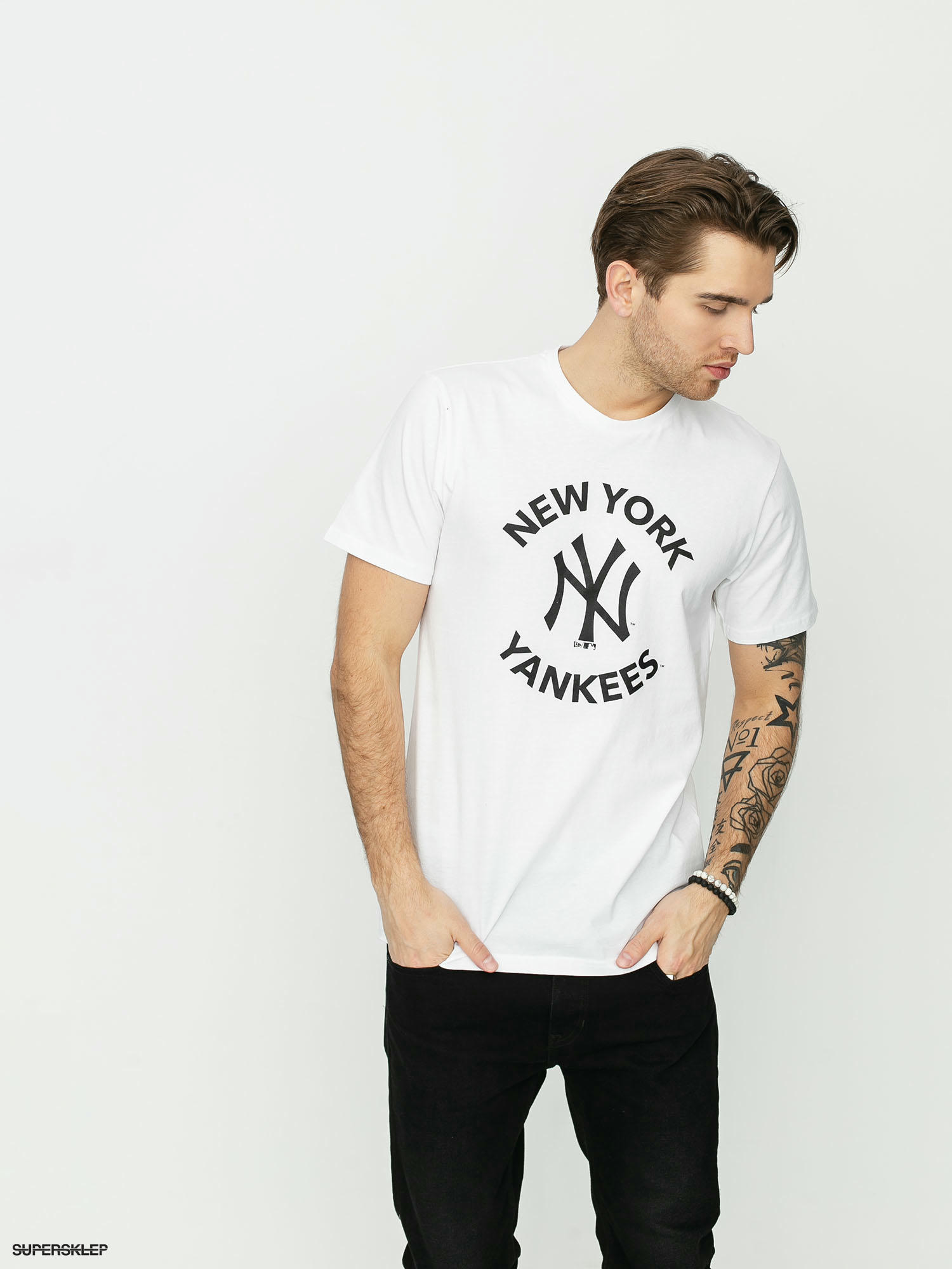 T-shirt New Era Mlb New York Yankees (whi)
