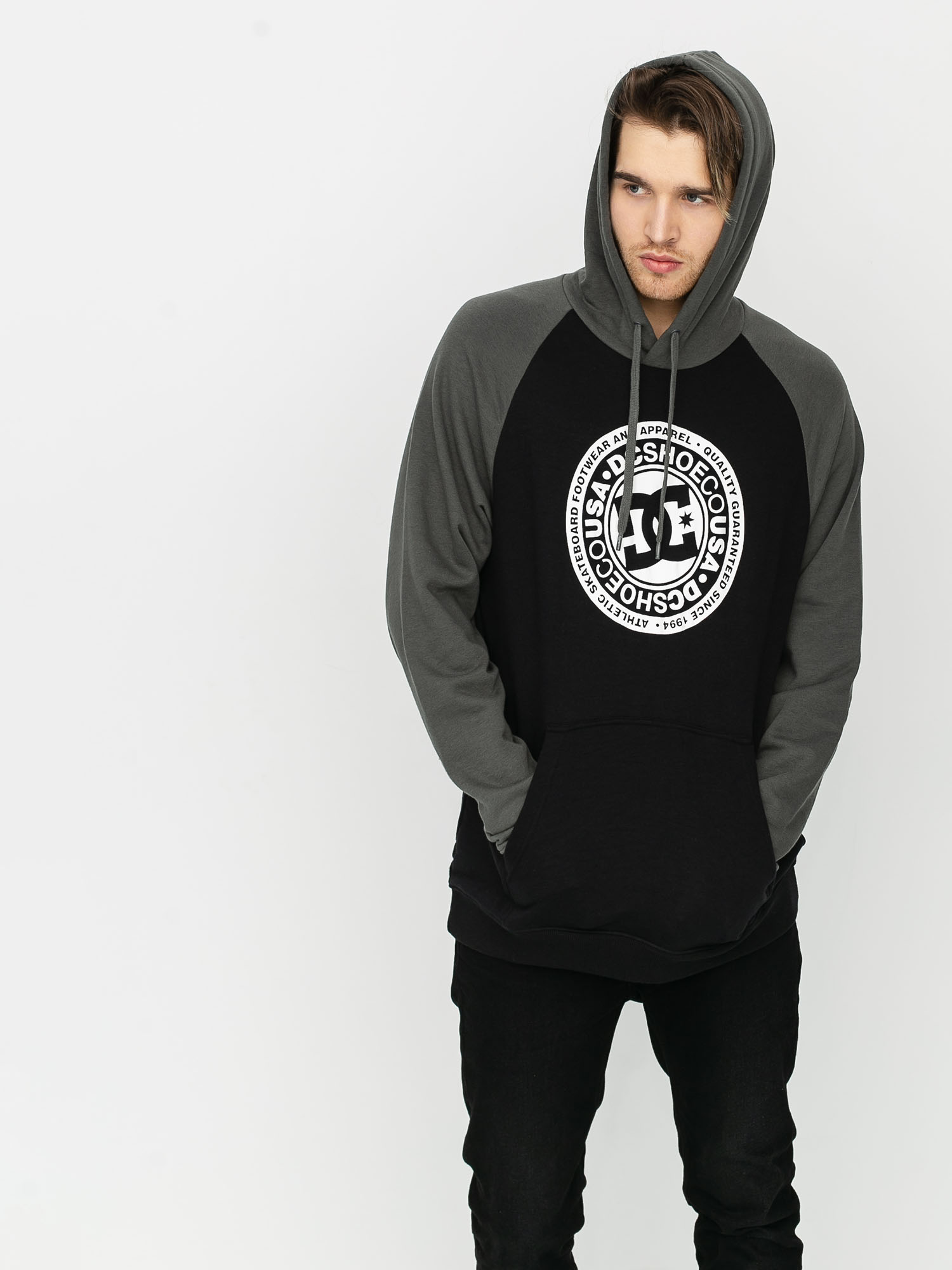 Bluza z kapturem DC Circle Star Raglan HD (black/dark shadow)