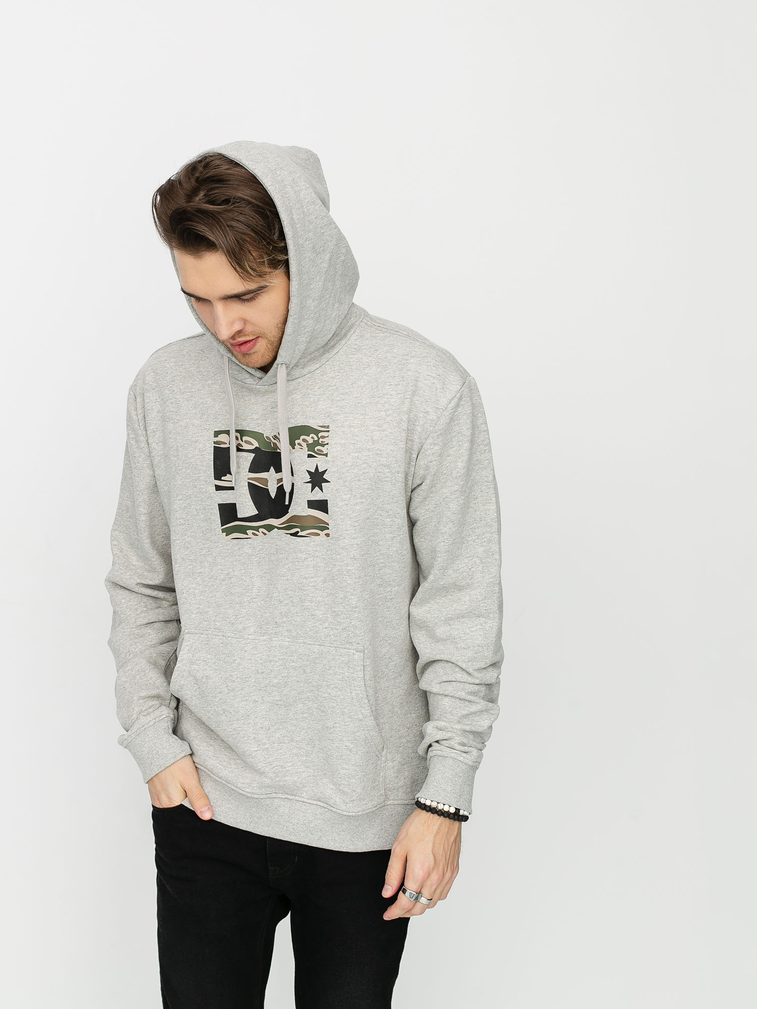 Bluza z kapturem DC Star HD (grey heather/camo)