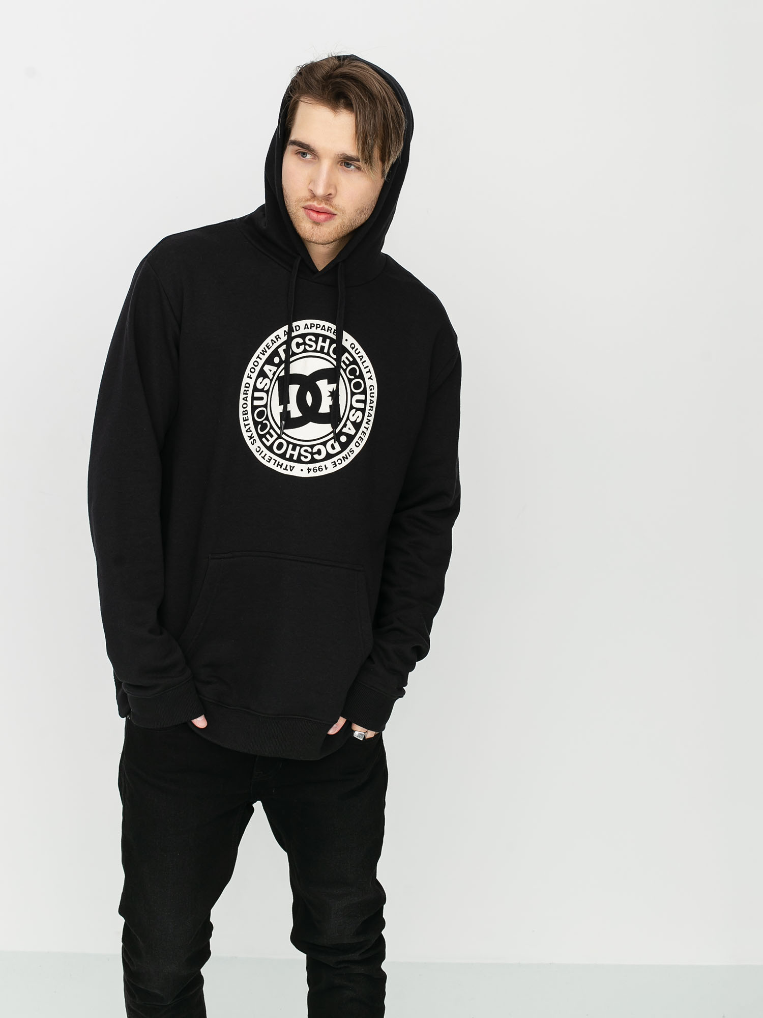 Bluza z kapturem DC Circle Star HD (black/snow white)