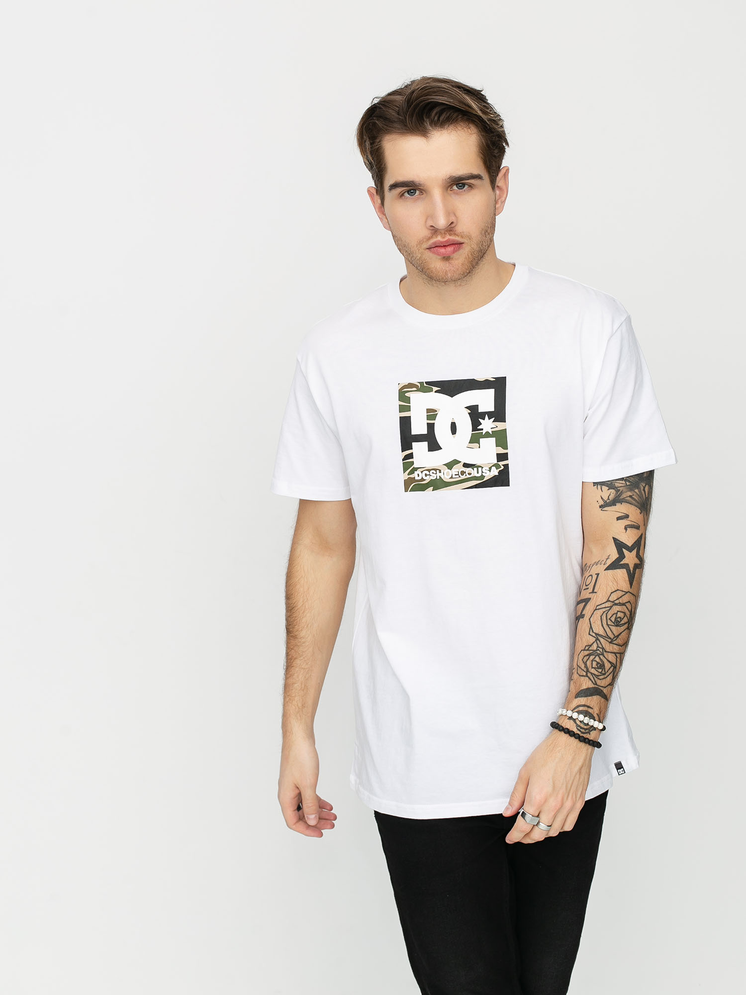 T-shirt DC Square Star 2 (snow white/camo)