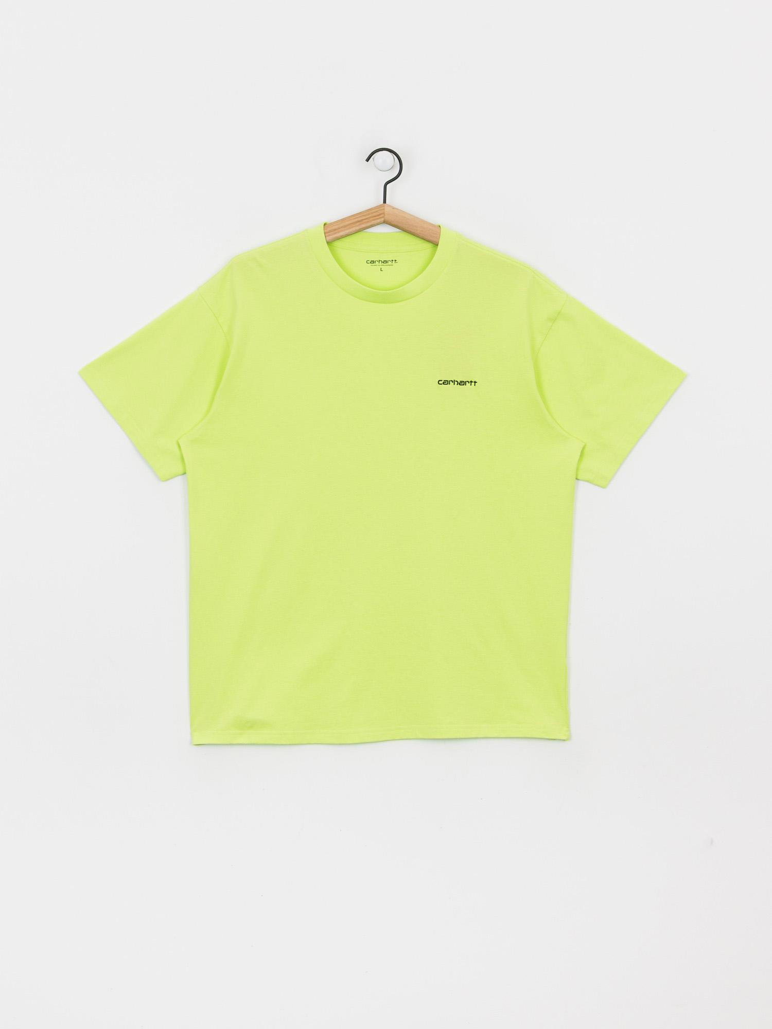 T-shirt Carhartt WIP Script Embroidery (lime/black)