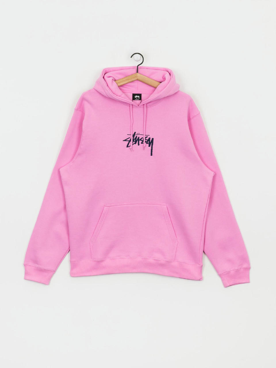 Bluza z kapturem Stussy Stock Logo App HD (pink)