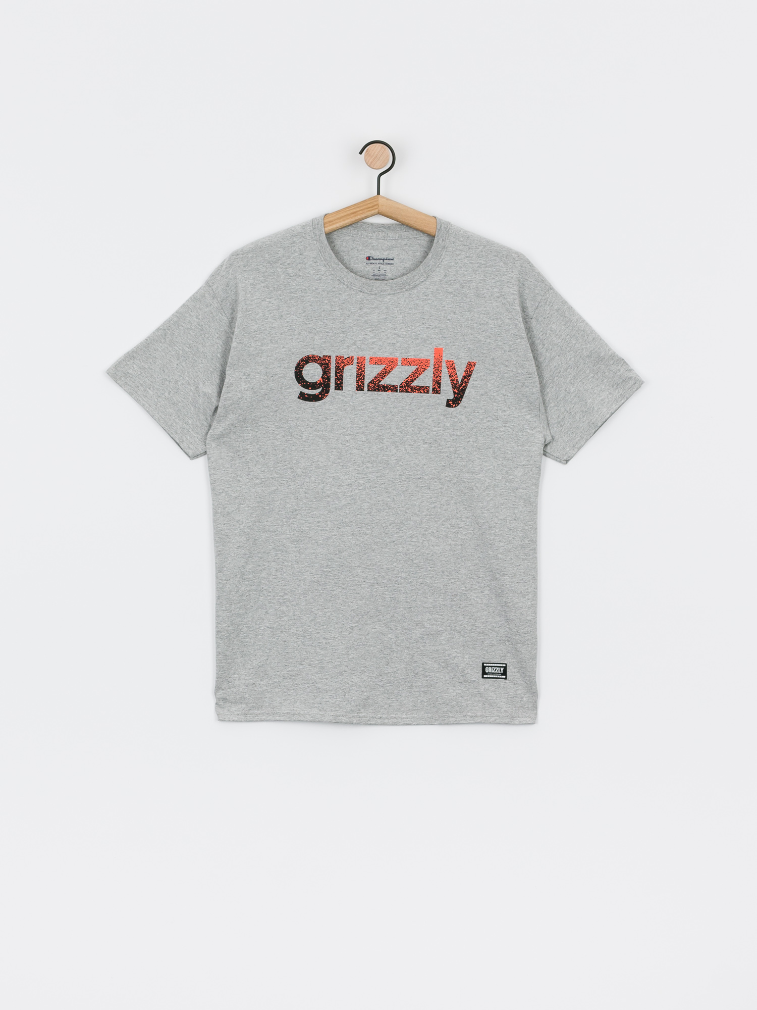 T-shirt Grizzly Griptape X Champion Lowercase Fadeaway (grey heather)