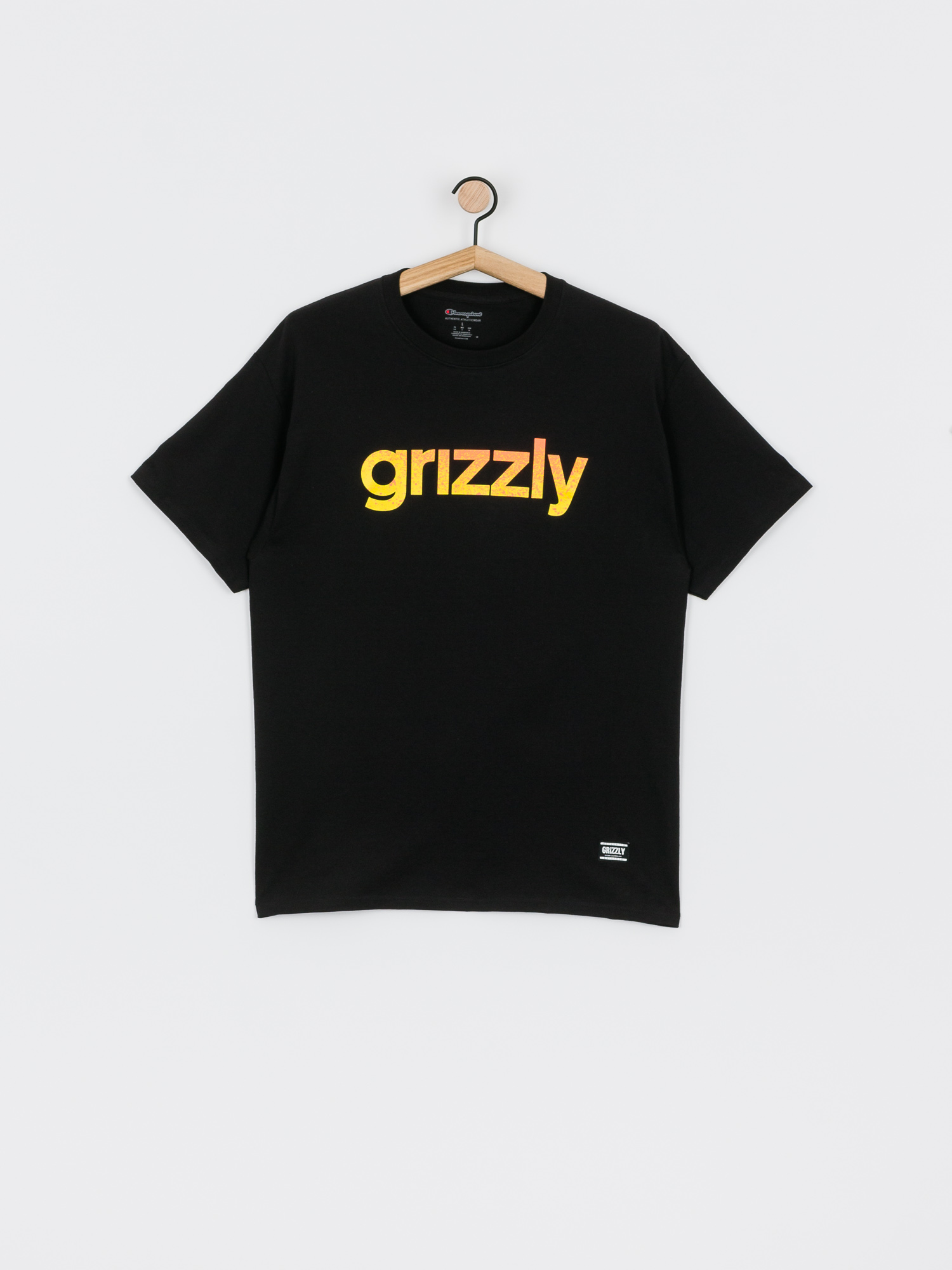 T-shirt Grizzly Griptape X Champion Lowercase Fadeaway (black)