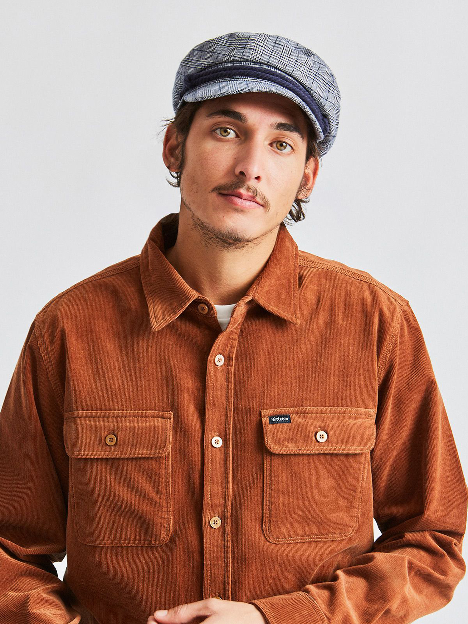 Kaszkiet Brixton Fiddler ZD (washed navy/white)
