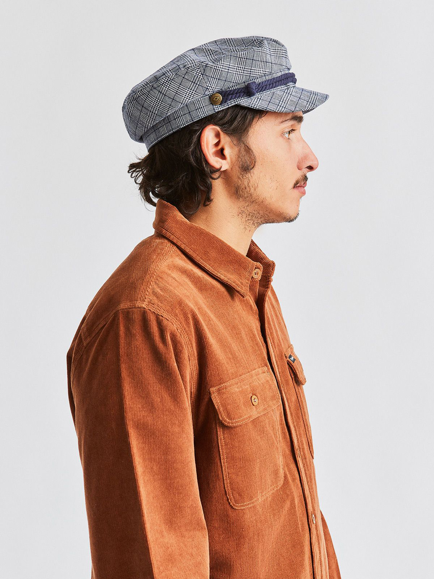 Kaszkiet Brixton Fiddler ZD (washed navy/white)