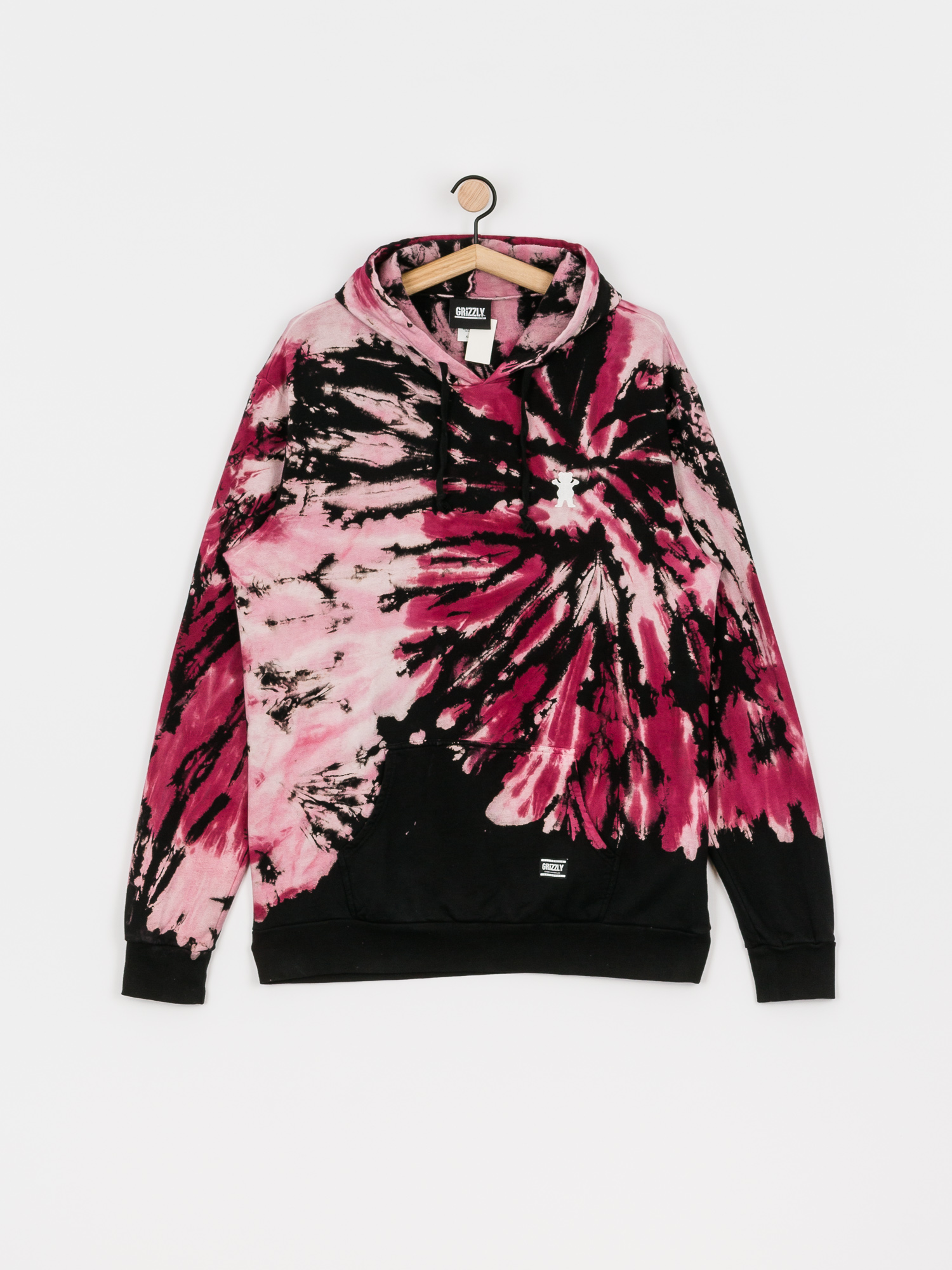 Bluza z kapturem Grizzly Griptape Embroidered Fruit Punch HD (pink tie dye)
