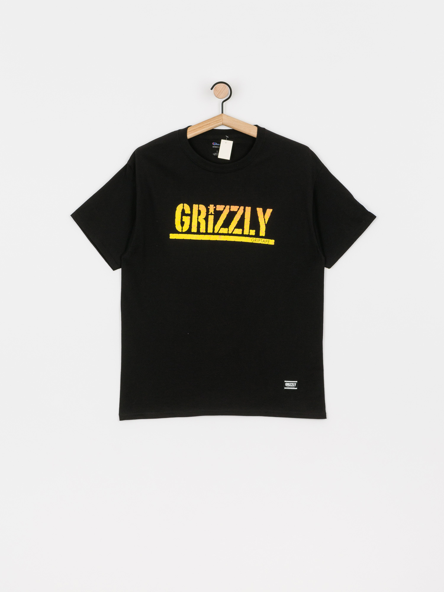 T-shirt Grizzly Griptape X Champion Stamp Fadeaway (black)
