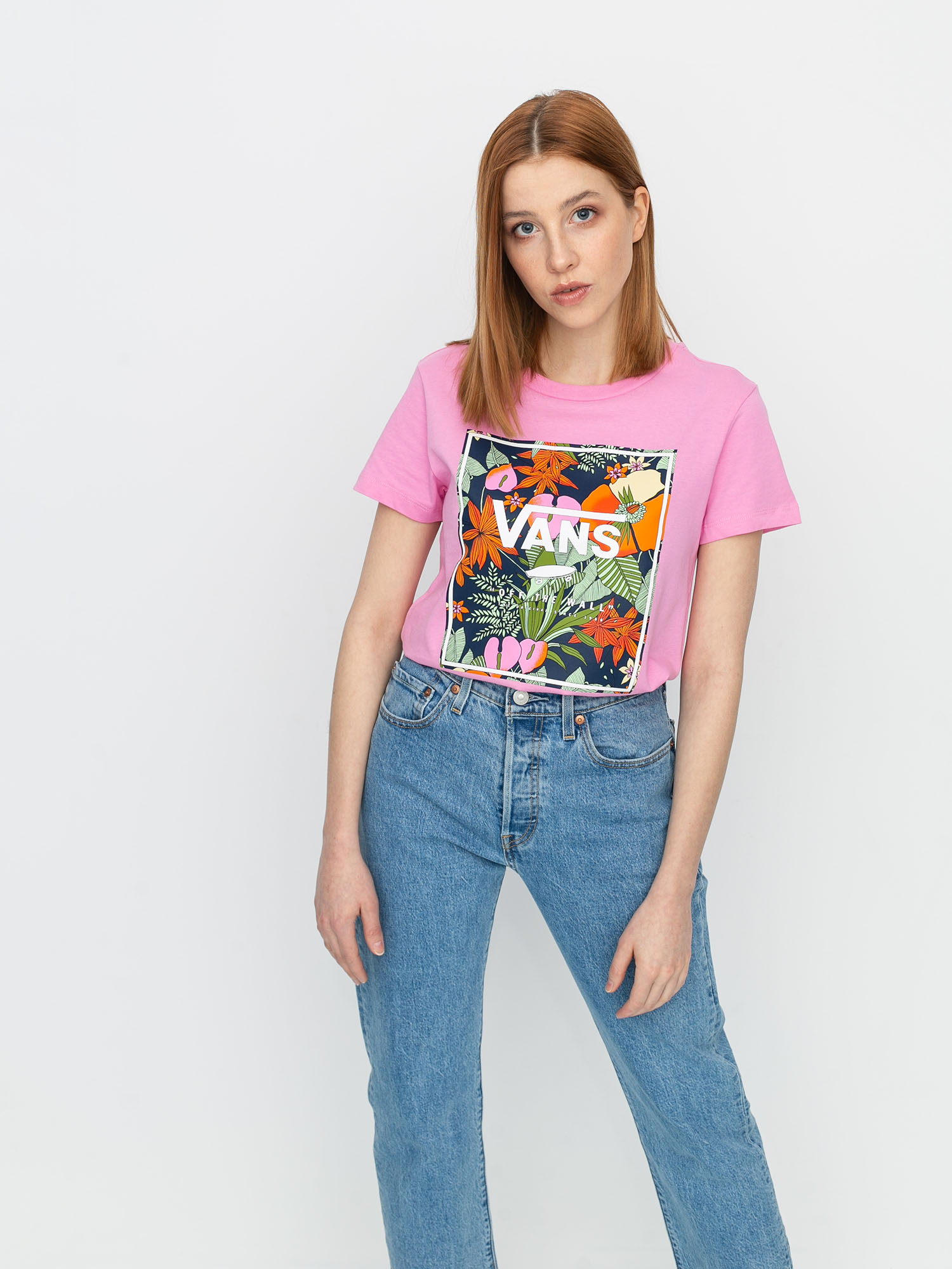 T-shirt Vans Boxlet Wmn (fuchsia pink)