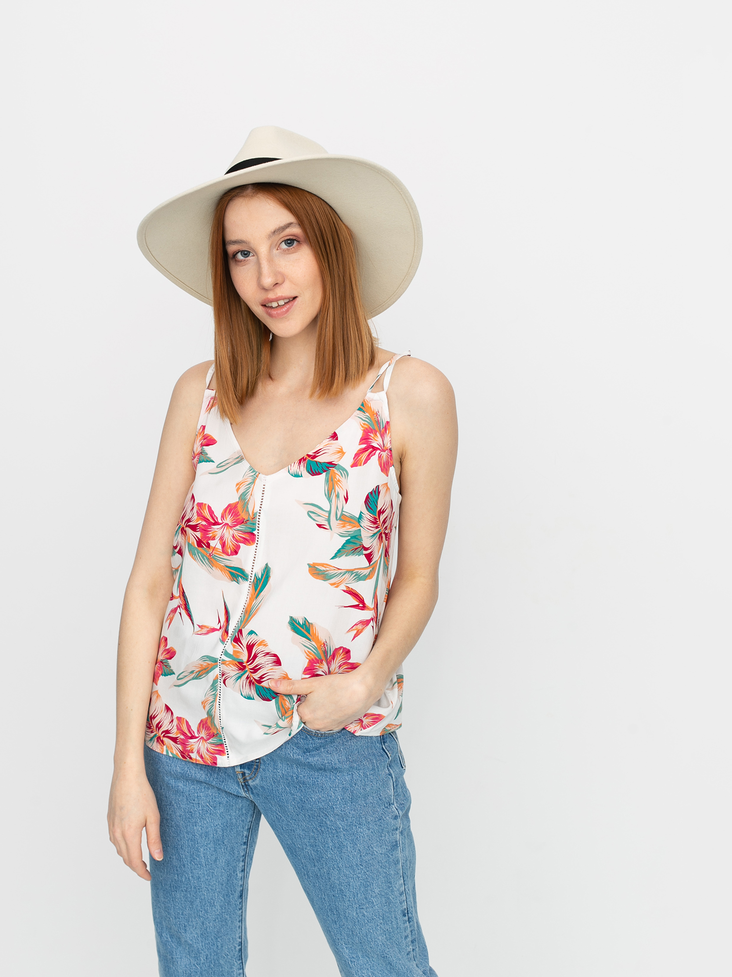 T-shirt Roxy Got To Be Real Wmn (snow white tropic call)