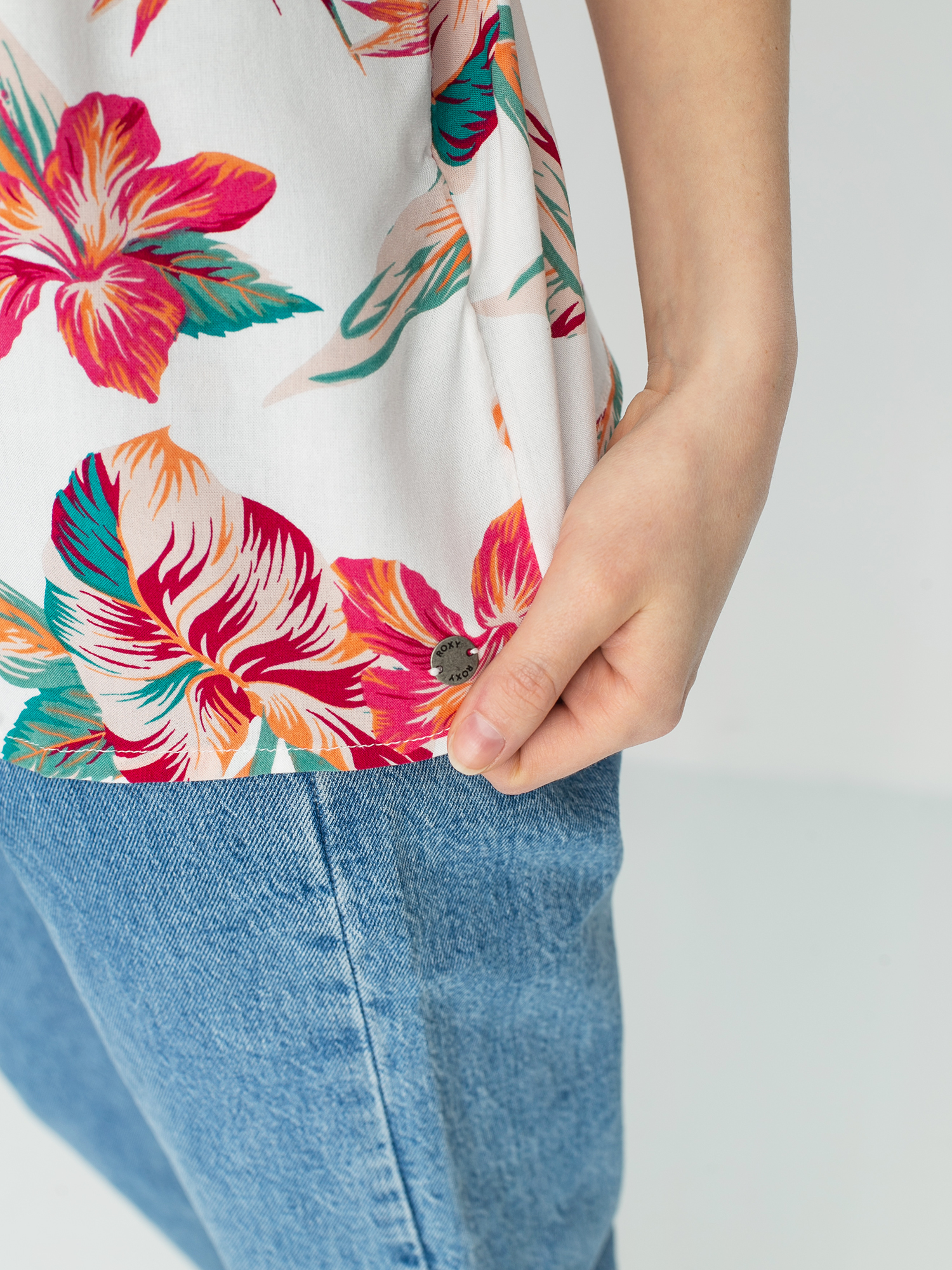 T-shirt Roxy Got To Be Real Wmn (snow white tropic call)