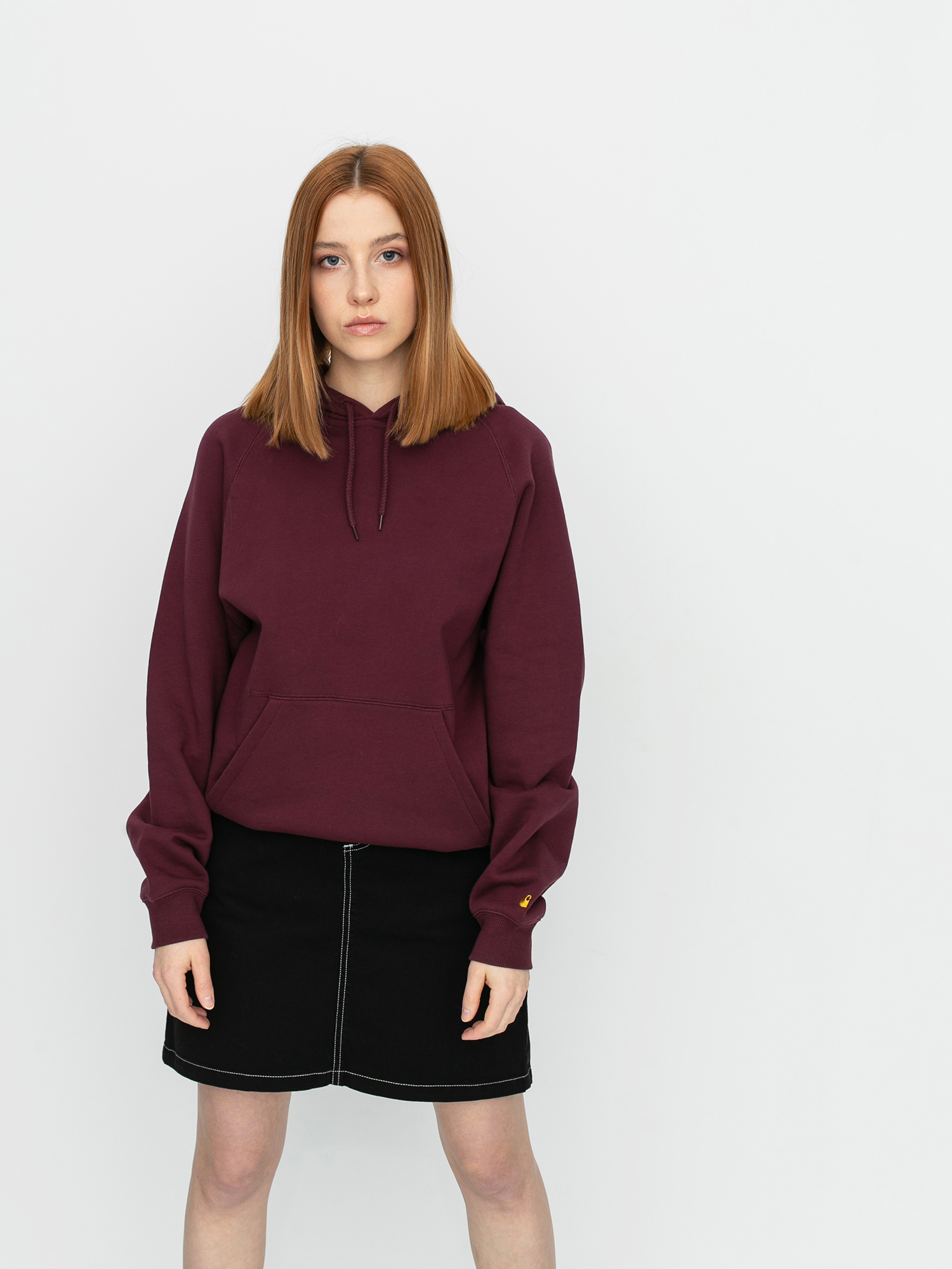 Bluza z kapturem Carhartt WIP Chasy HD Wmn (shiraz/gold)