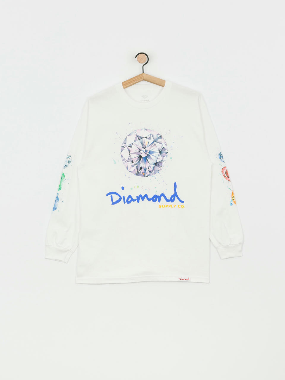 Longsleeve Diamond Supply Co. Splash Sign (white)