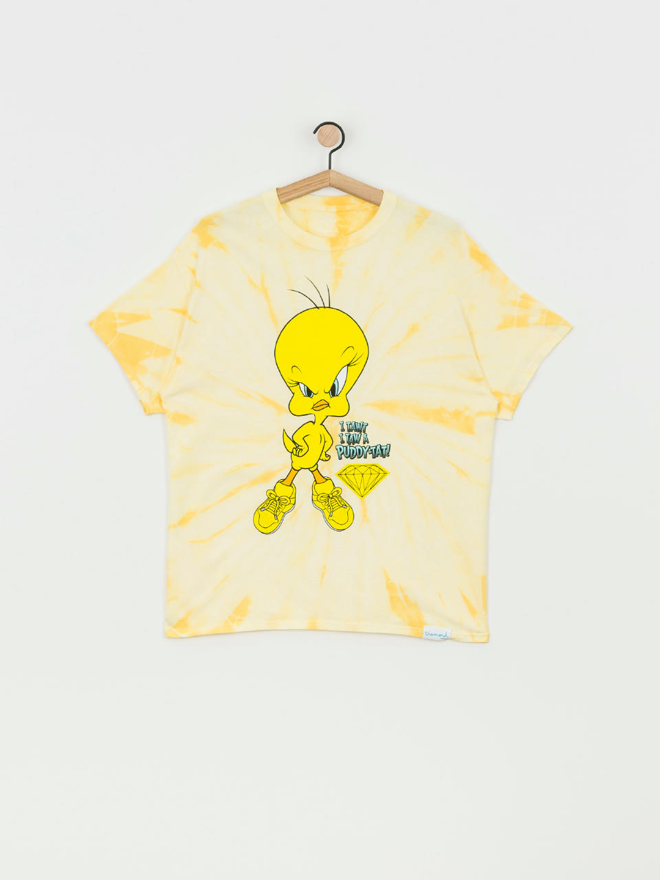 T-shirt Diamond Supply Co. Tie Dye Puddy Tat (yellow)