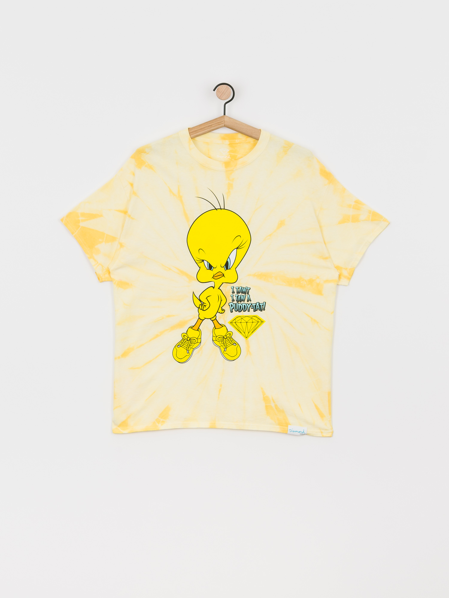 T-shirt Diamond Supply Co. Tie Dye Puddy Tat (yellow)