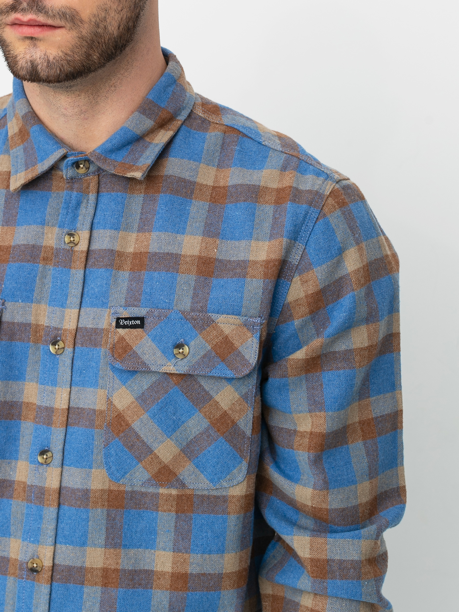 Koszula Brixton Bowery Flannel (river blue)