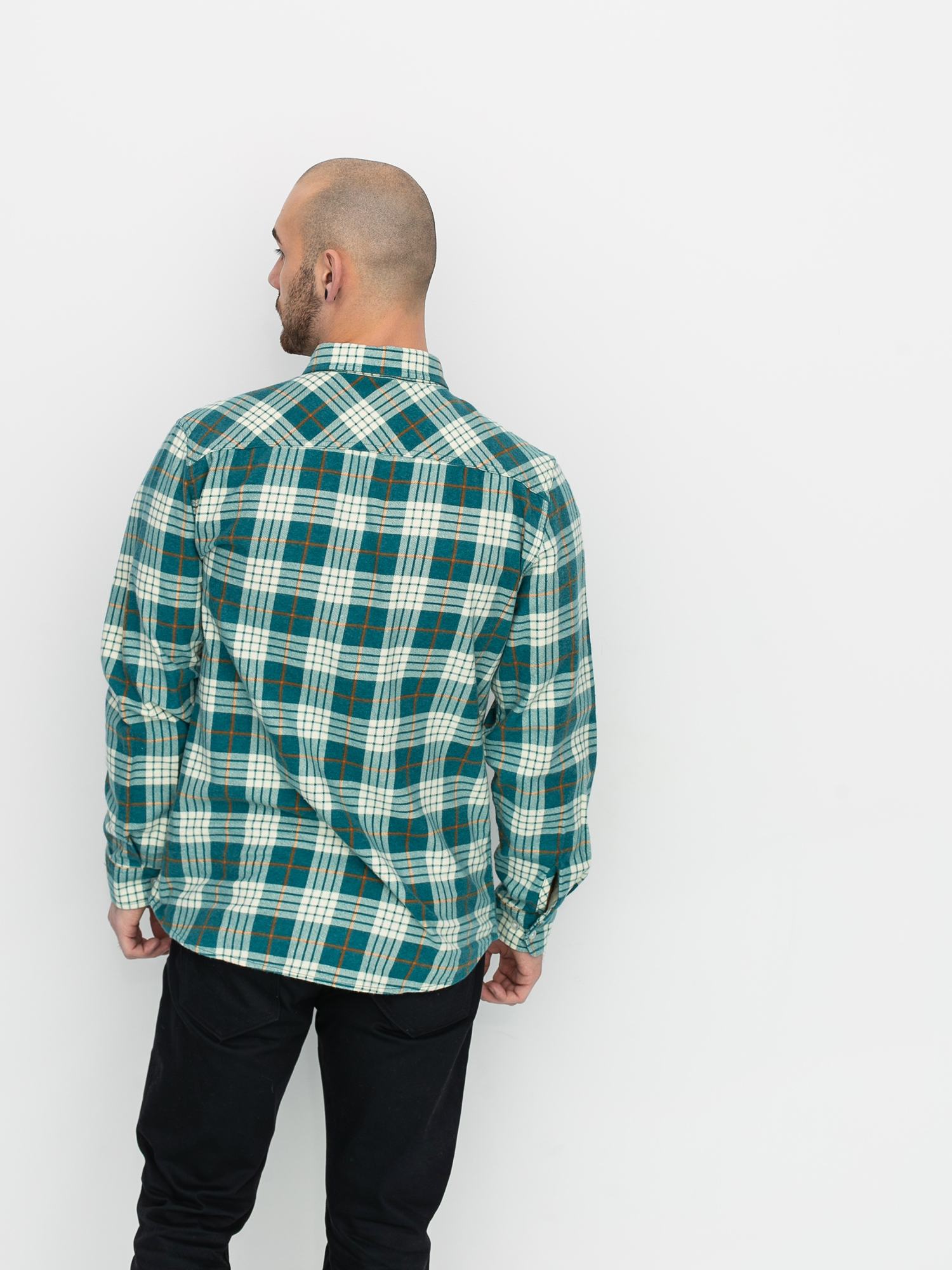 Koszula Brixton Bowery Lw Flannel (aqua/white)