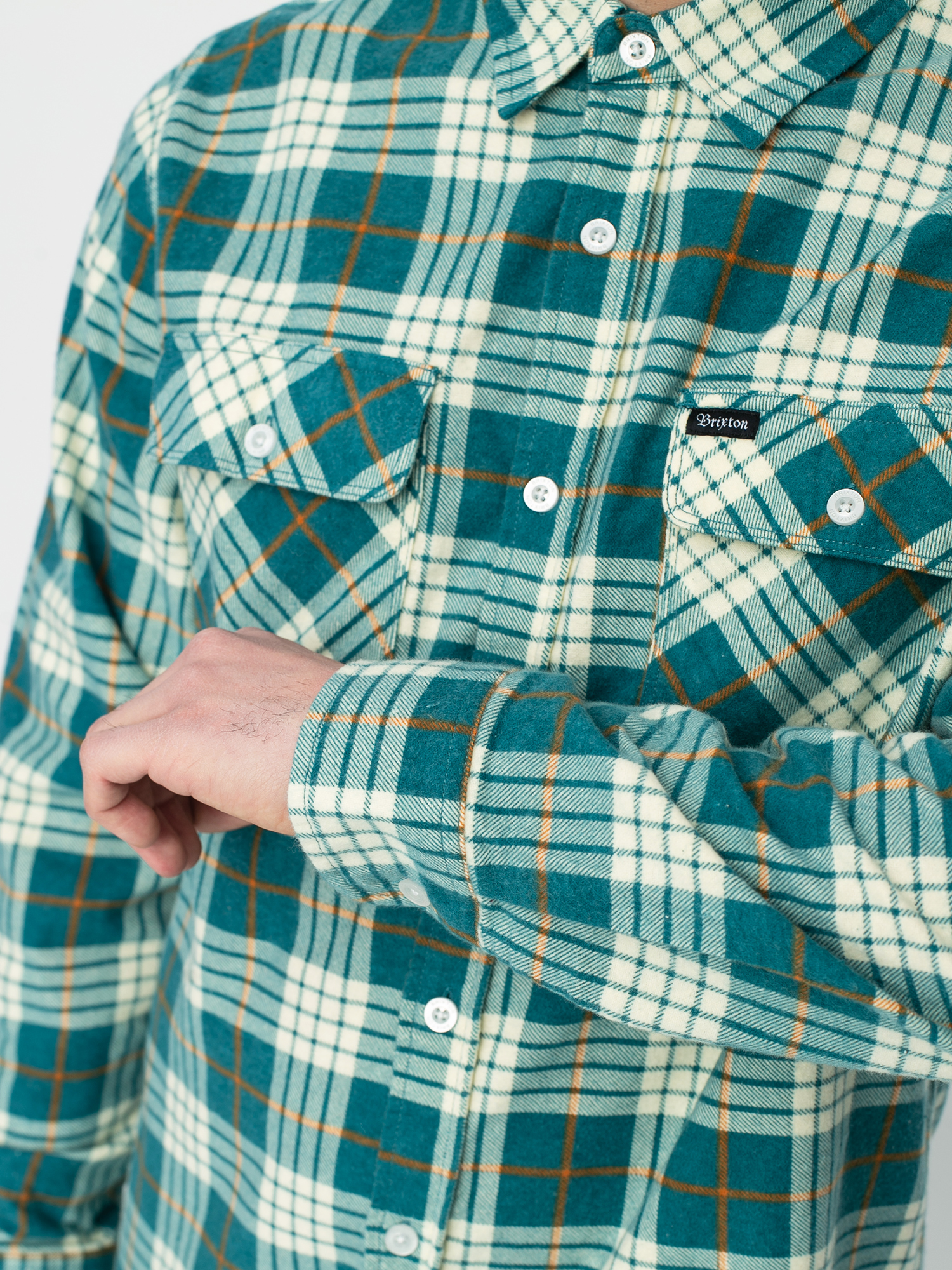Koszula Brixton Bowery Lw Flannel (aqua/white)