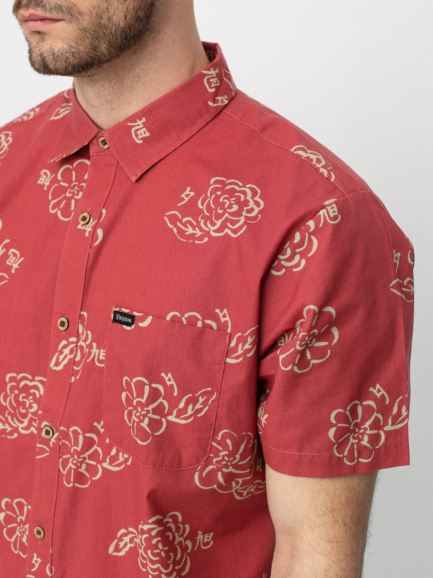 Koszula Brixton Charter Print Wvn (lava red)