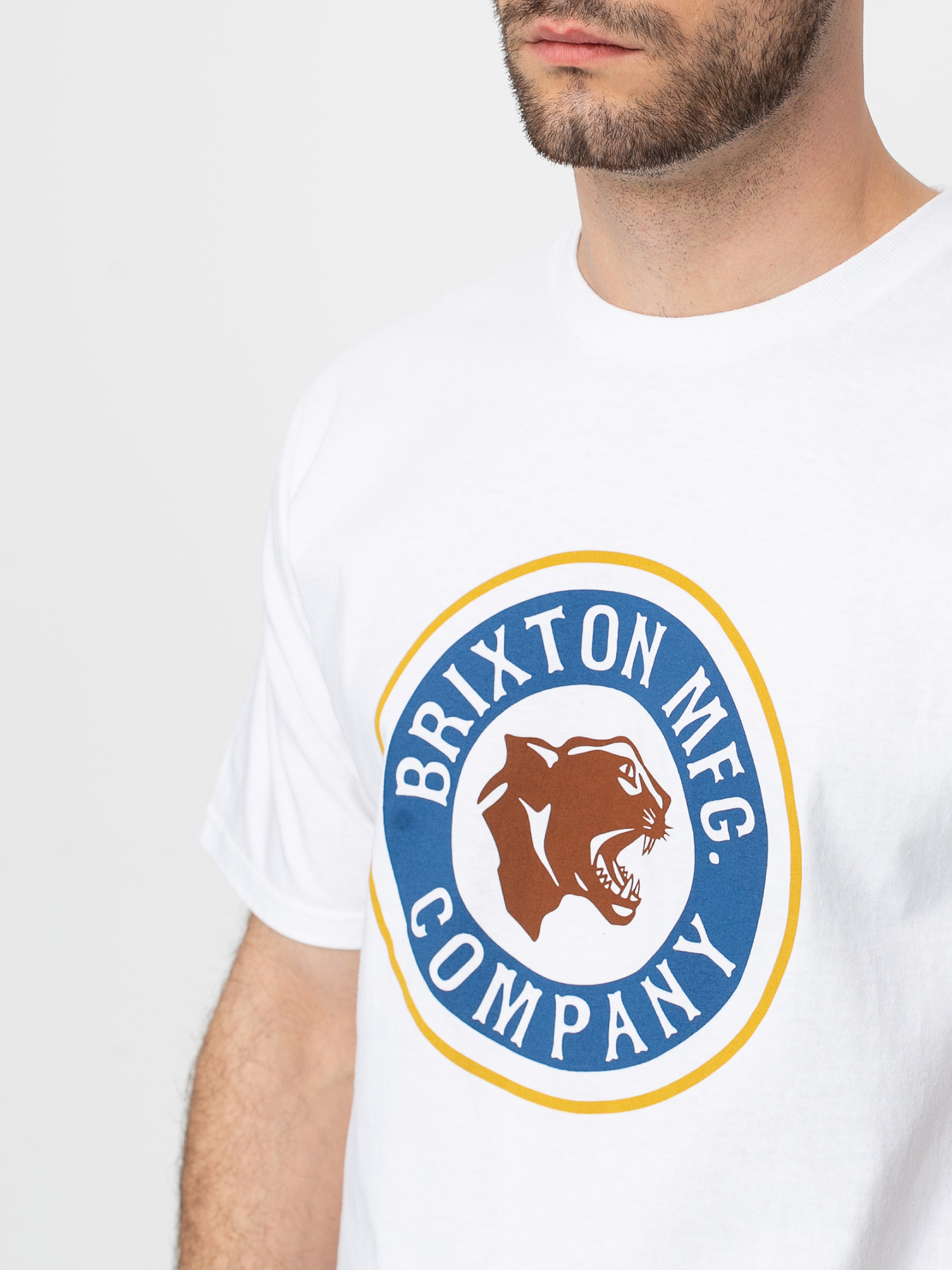 T-shirt Brixton Forte Stt (white/brown)