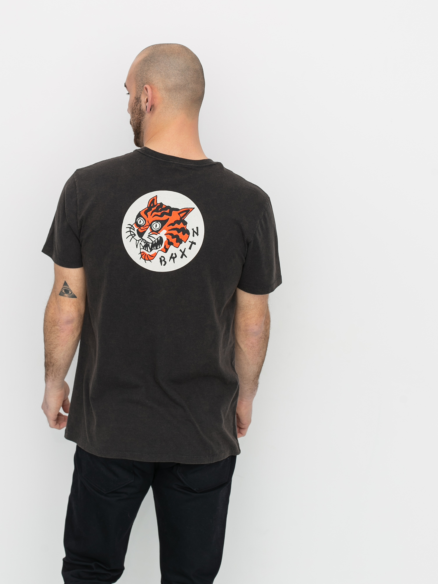 T-shirt Brixton Ravage Prt (washed black)