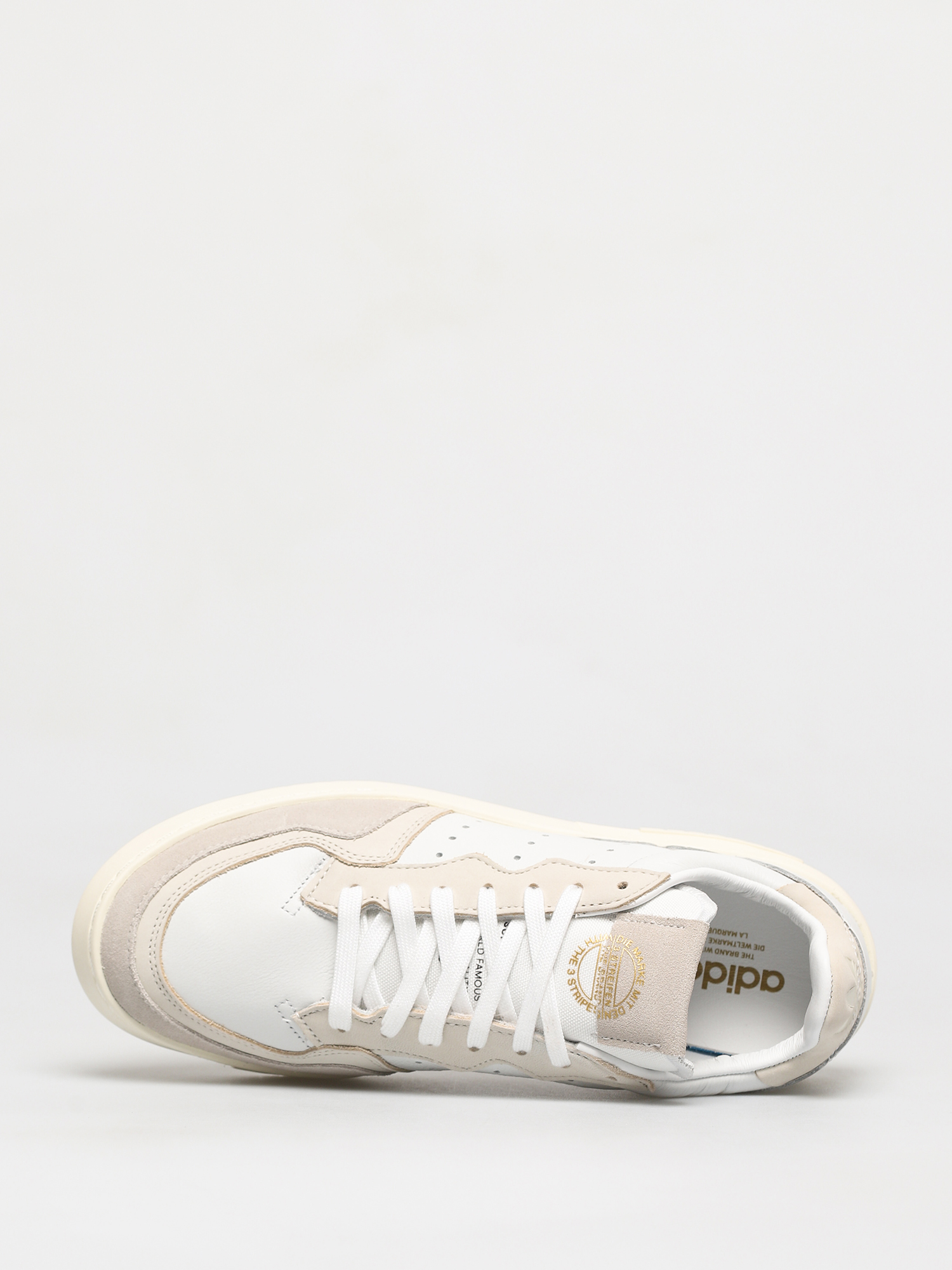 adidas originals suede supercourt trainers in off white