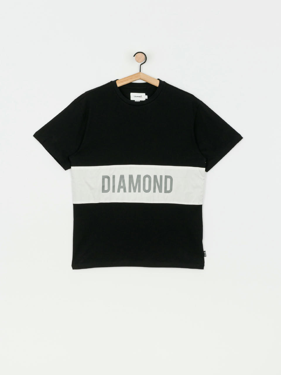 T-shirt Diamond Supply Co. Lafayette Paneled Knit (black)